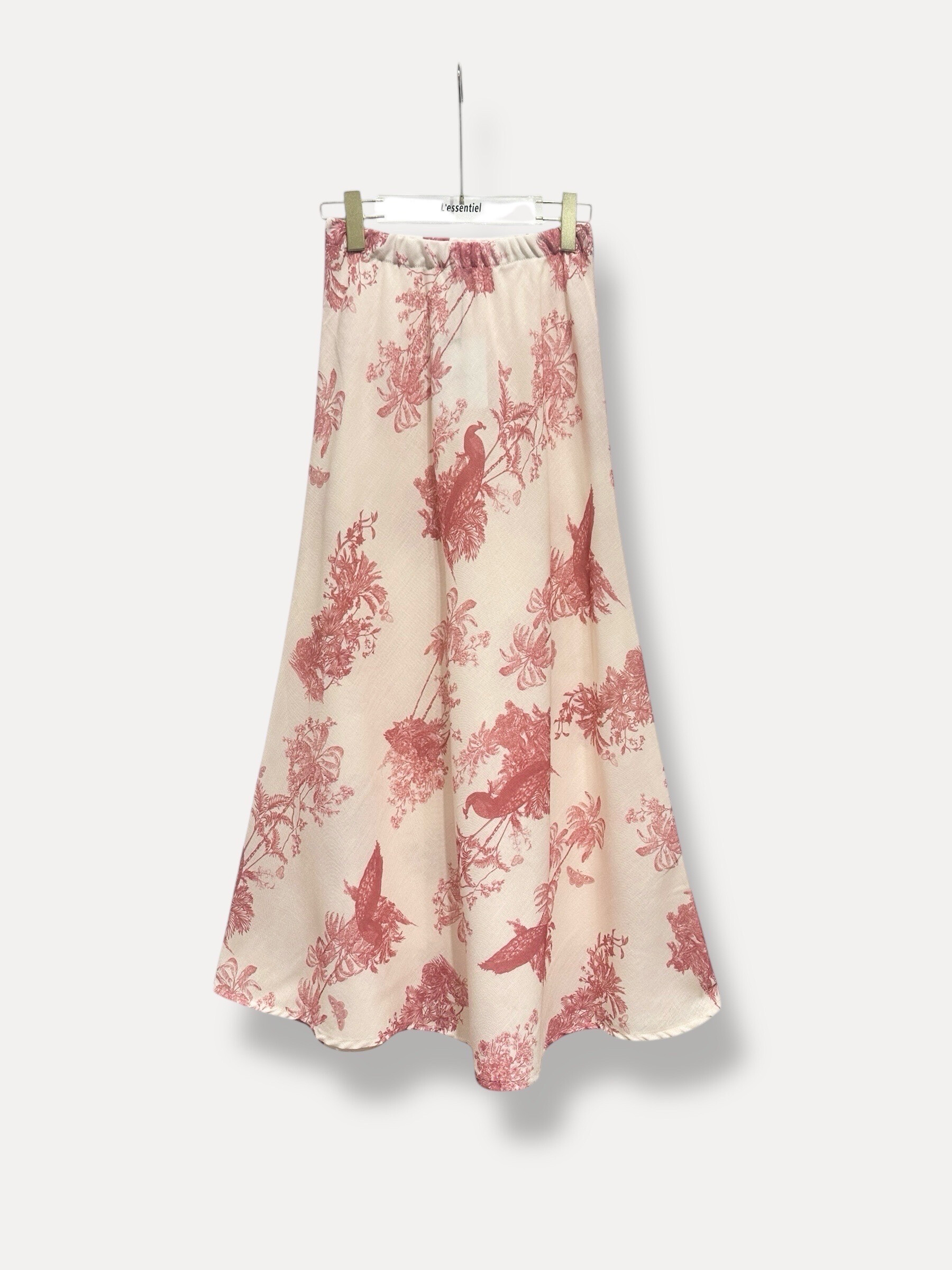 Wholesaler L'ESSENTIEL - Long skirt Linen Siren with peacock pattern