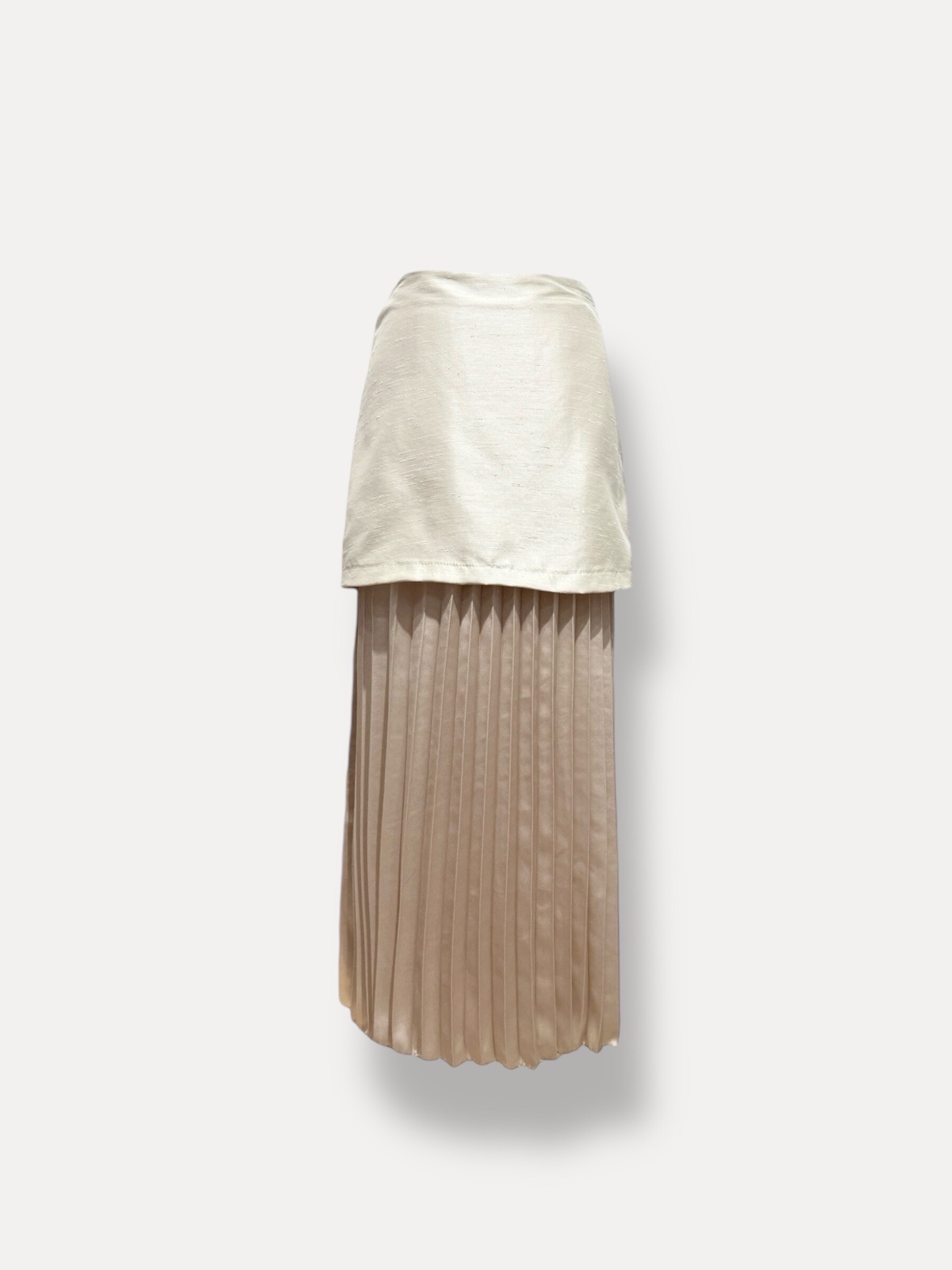 Wholesaler L'ESSENTIEL - SUNNY High Waist Long Pleated Skirt With Short Underskirt Effect