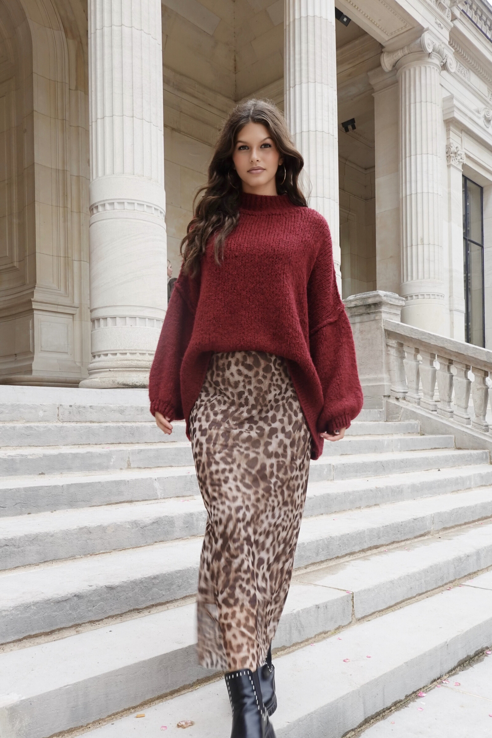 Grossiste L'ESSENTIEL - Jupe KAYLA Longue Droite En Mousseline À Motif Léopard