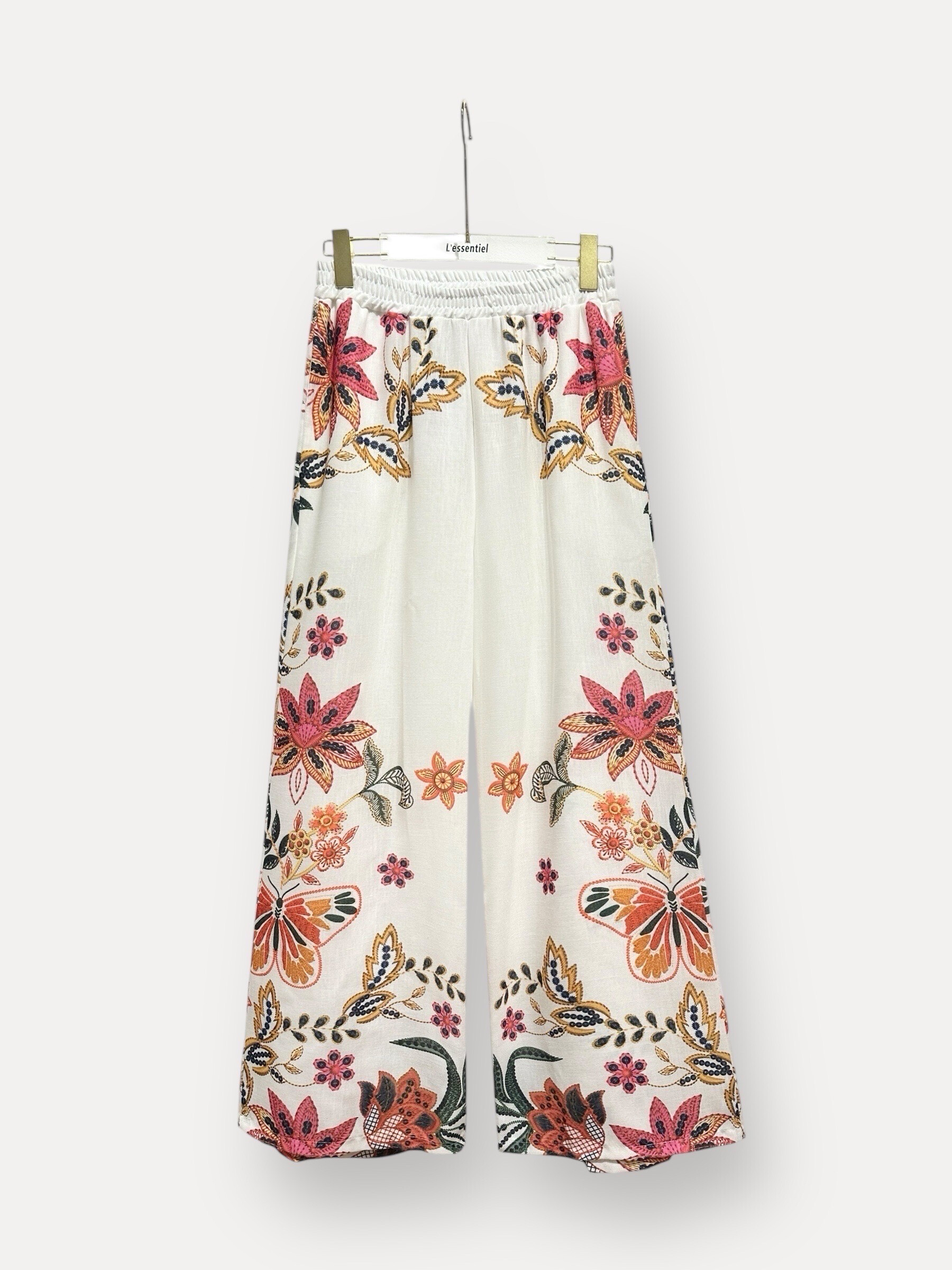 Wholesaler L'ESSENTIEL - Large pants with floral pattern and symmetrical butterfly