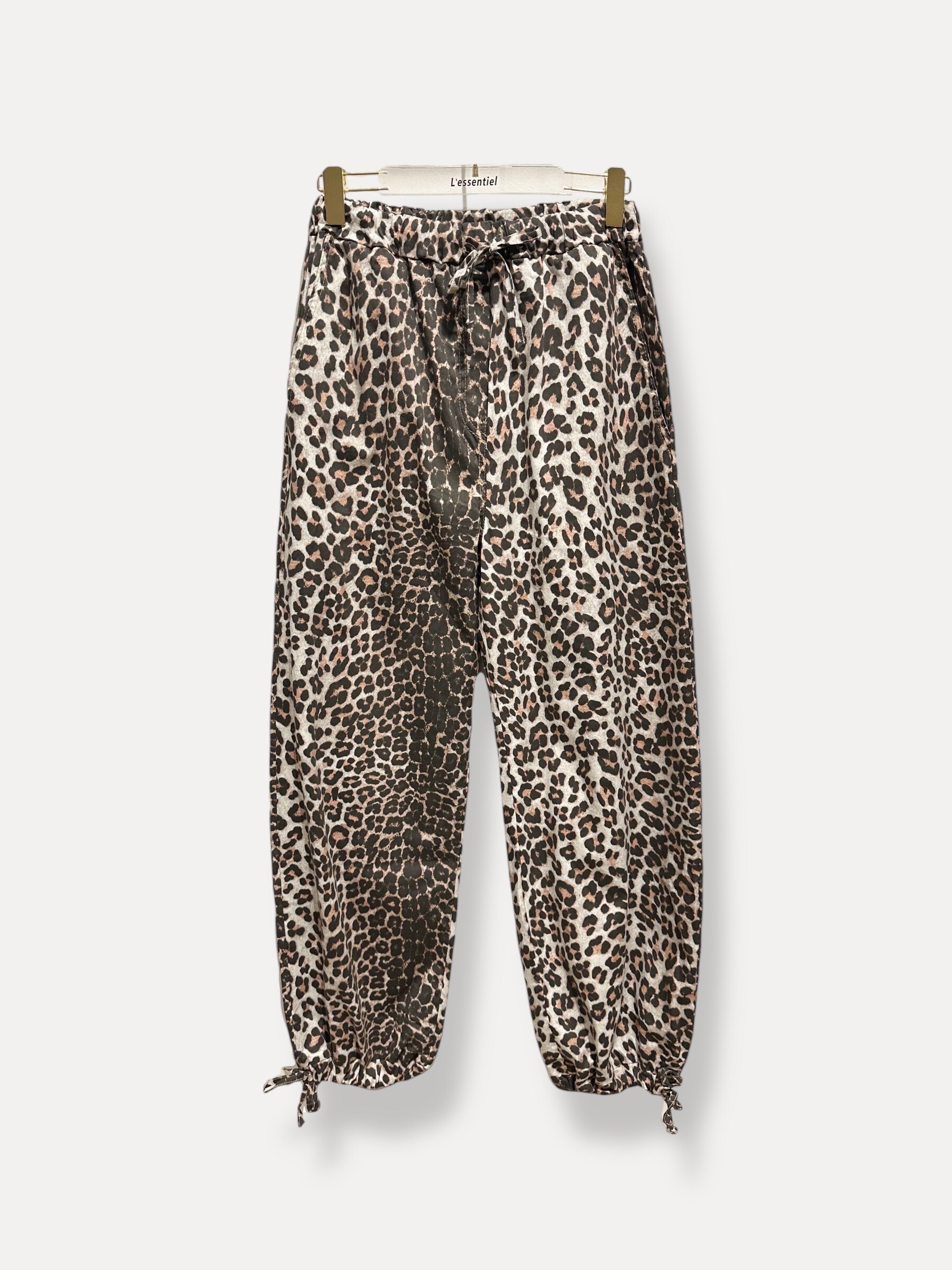 Grossiste L'ESSENTIEL - Pantalon Large À Motif Léopard Avec Cordon Aux Ourlets
