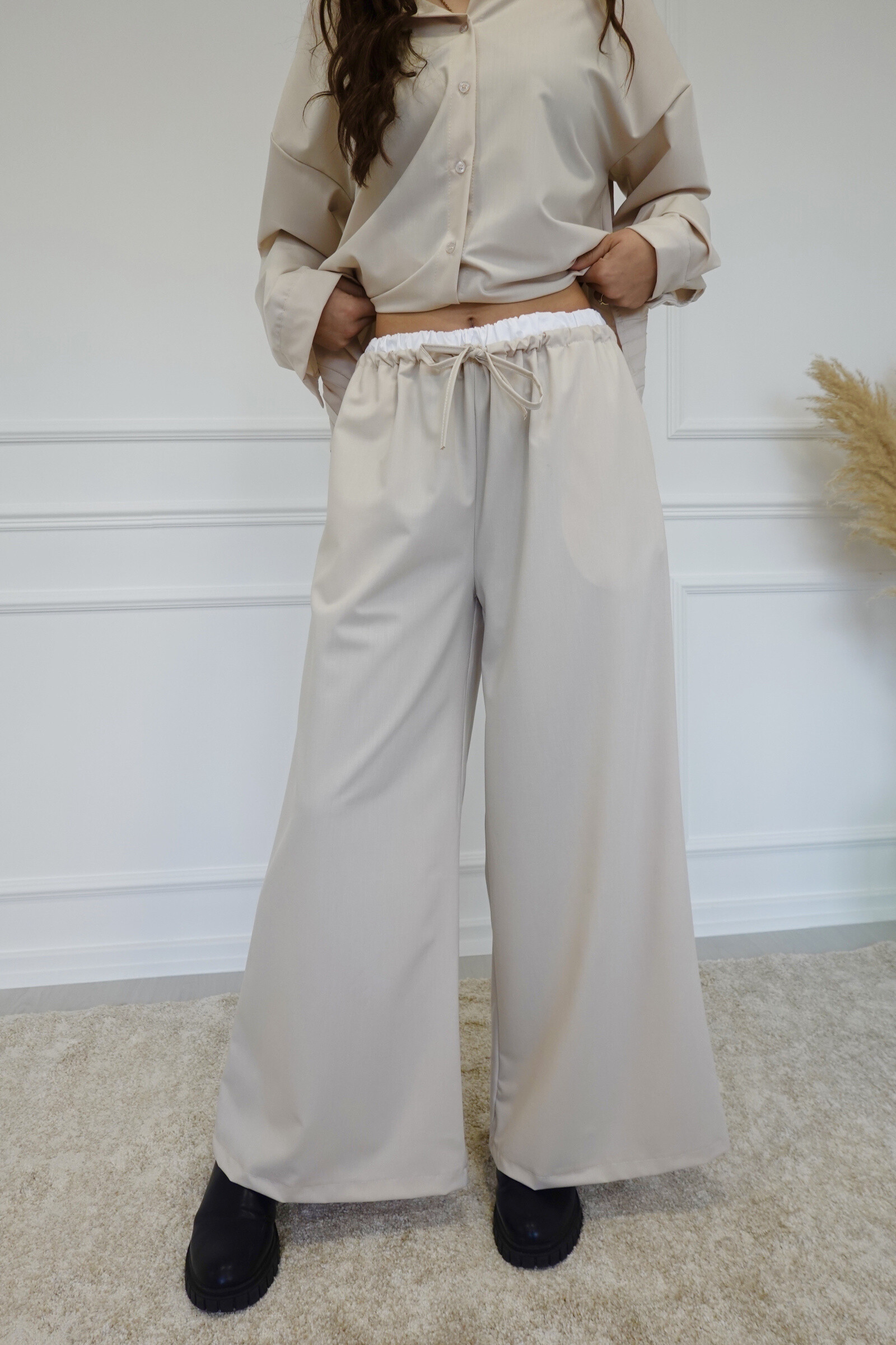 Grossiste L'ESSENTIEL - Pantalon NAVIER Taille Haute Large Fluide Avec Bande Élastique Superposée