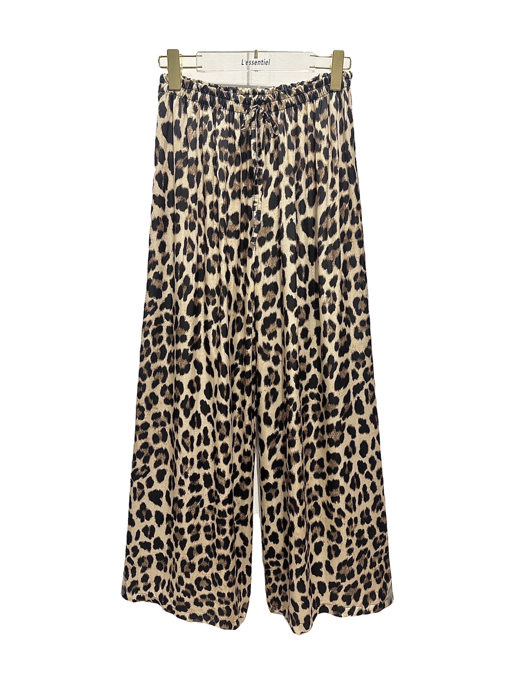 Grossiste L'ESSENTIEL - Pantalon Fluide En Satin Avec Imprimé Léopard