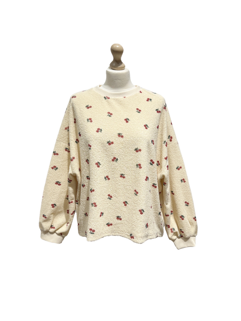 Großhändler L'ESSENTIEL - Langärmliger Frotteepullover mit Muster