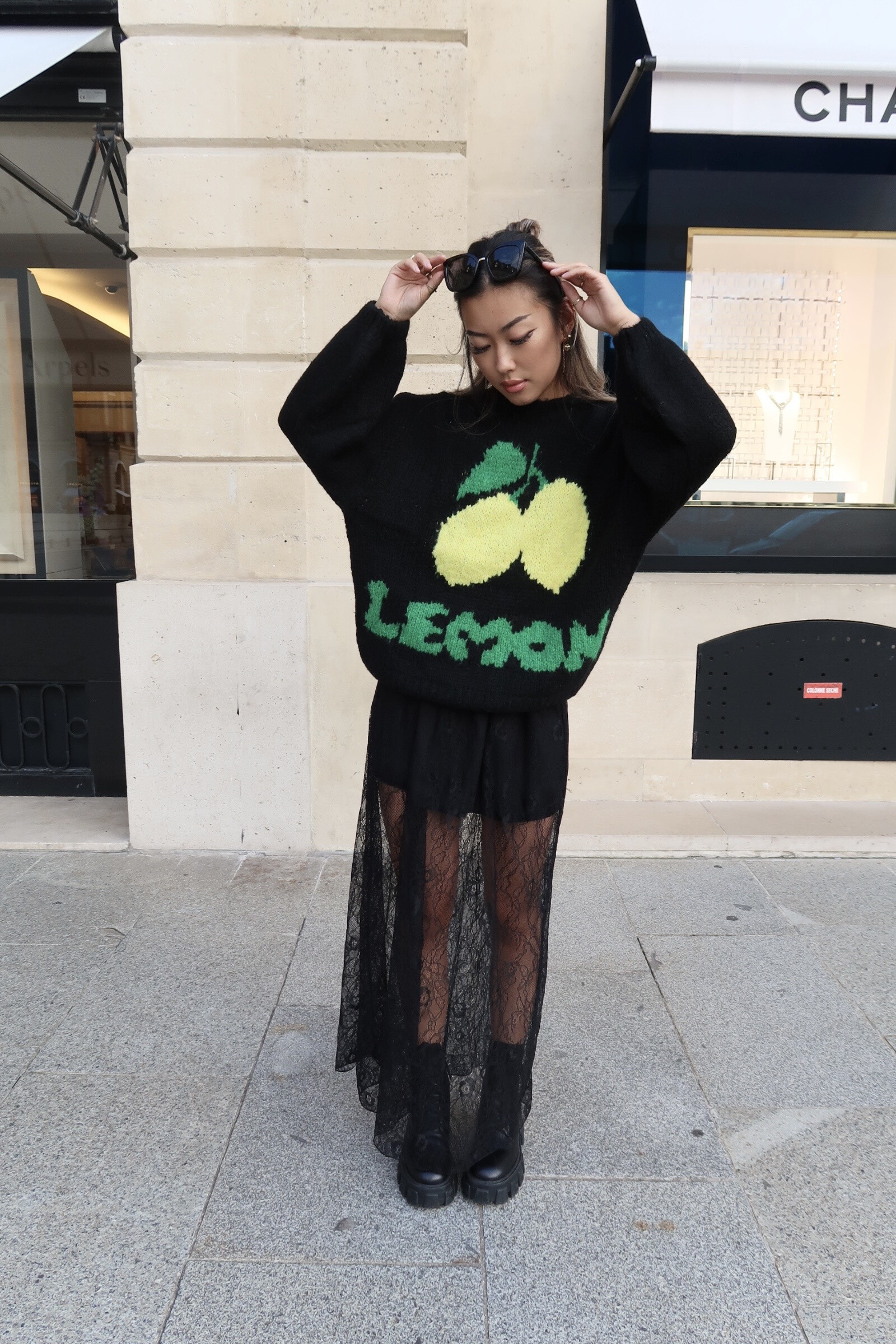 Mayorista L'ESSENTIEL - Jersey de punto limón con mangas largas