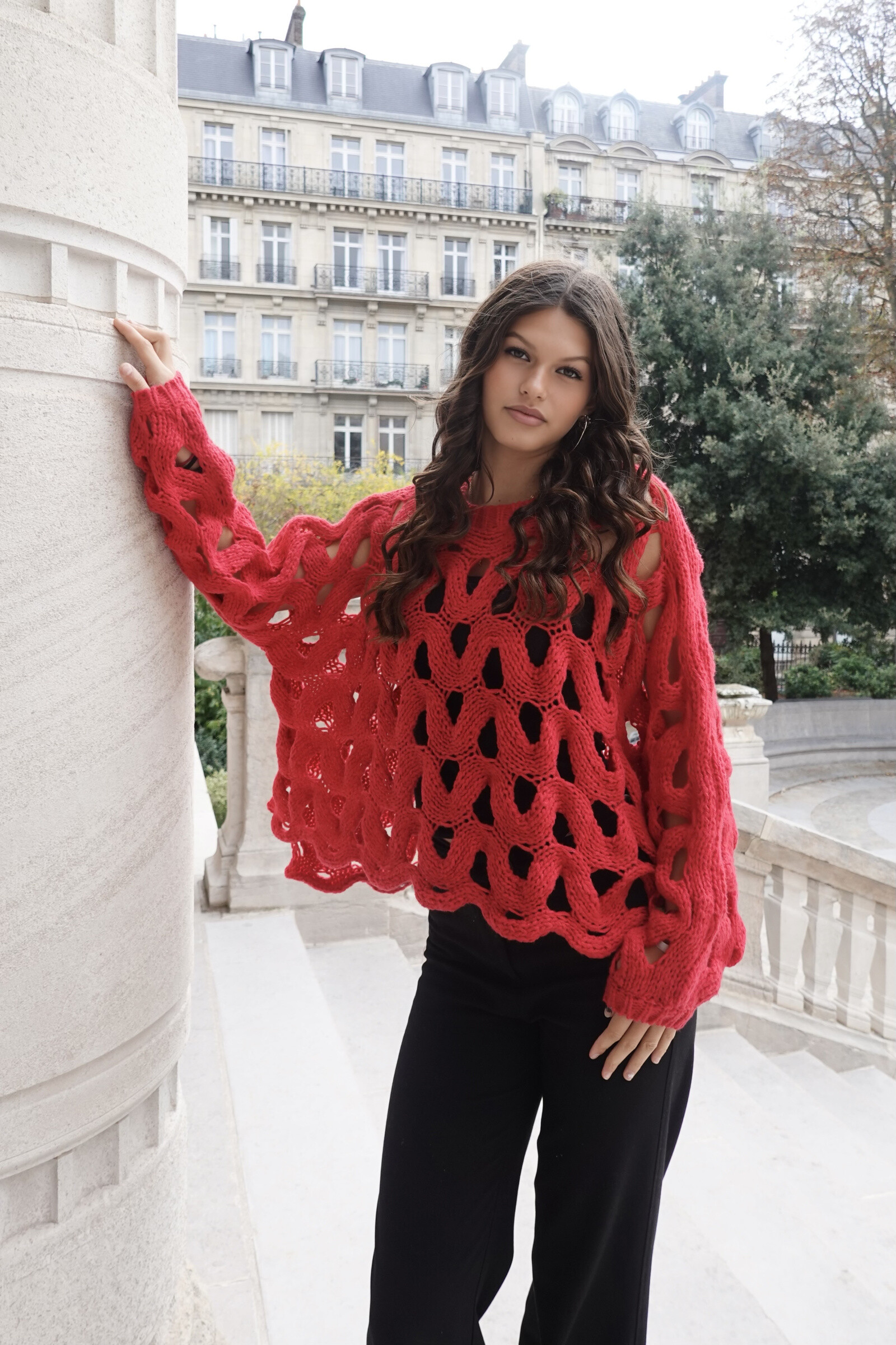 Grossiste L'ESSENTIEL - Pull PAOLA En Maille Troué À Manches Longues