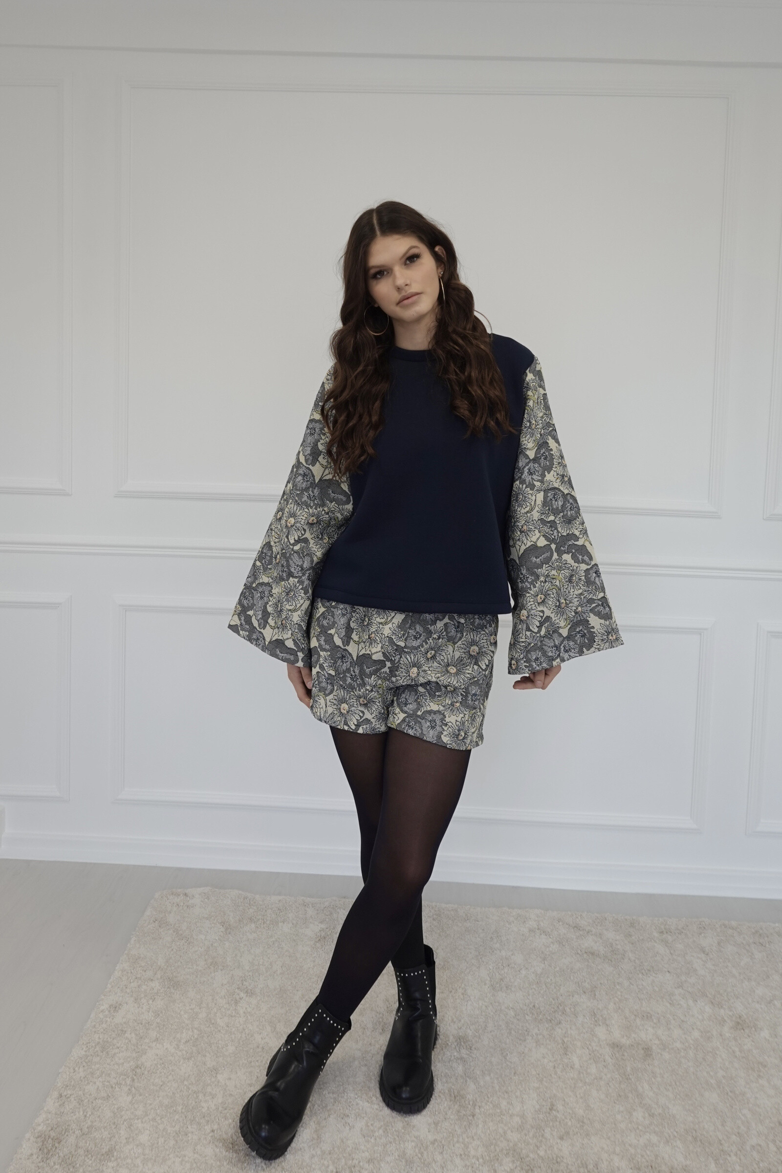 Grossiste L'ESSENTIEL - Pull ROMANE À Manches Large En Jacquard Fleuris