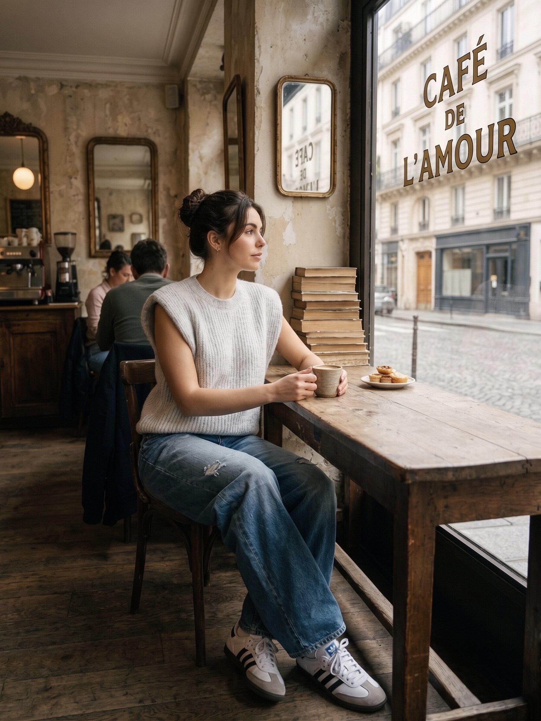 Grossiste L'ESSENTIEL - Pull Épais Sans Manches effet Épaulettes Col Rond Uni En Maille