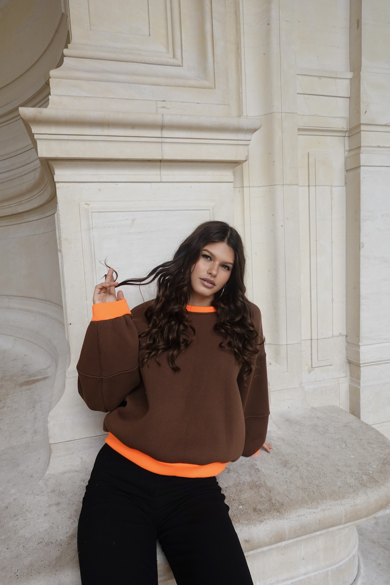 Wholesaler L'ESSENTIEL - Long Sleeve Sweater With Neon Colorful Trim