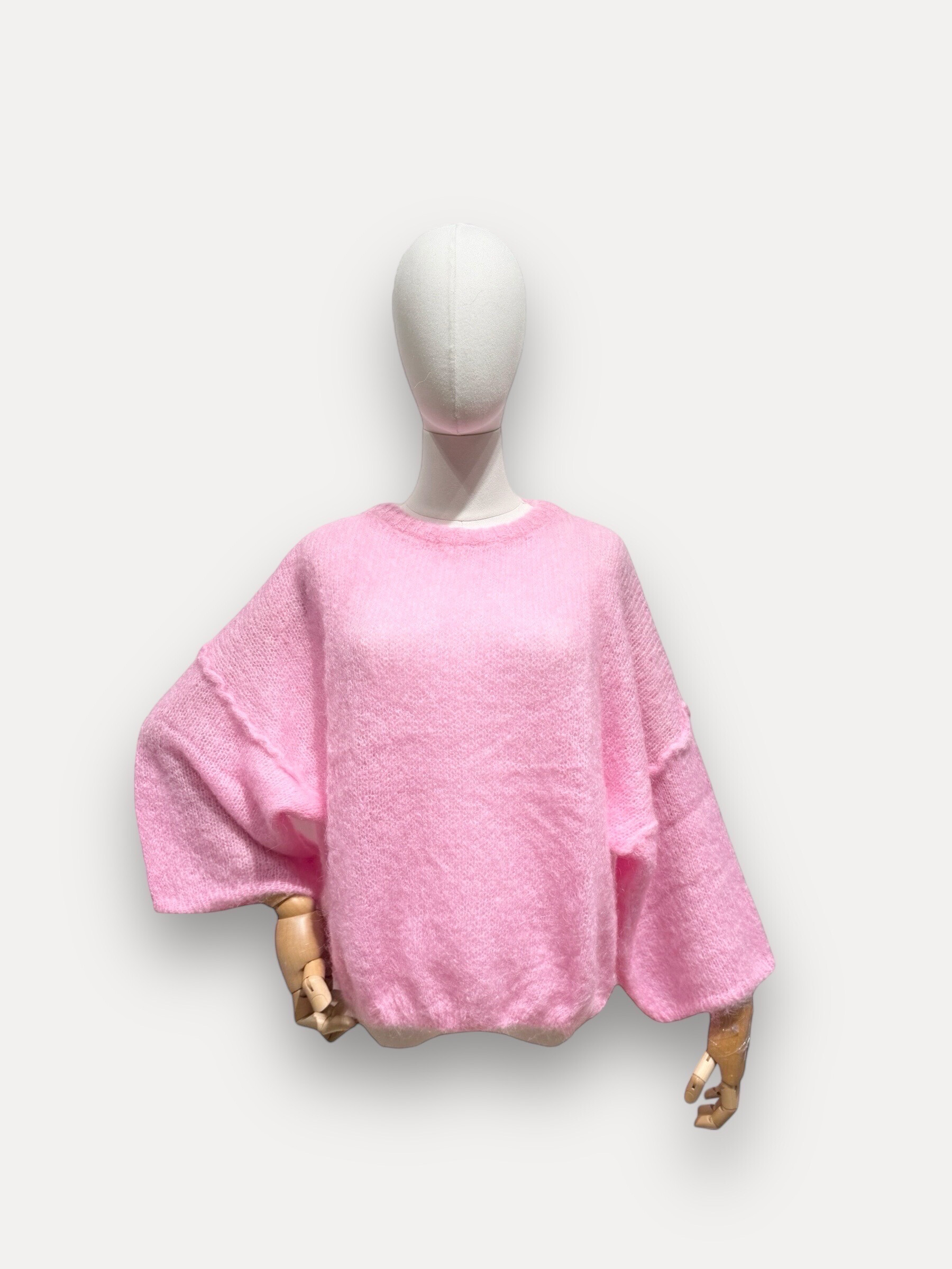 Wholesaler L'ESSENTIEL - SALLY Long Sleeve Fluffy Sweater Plain