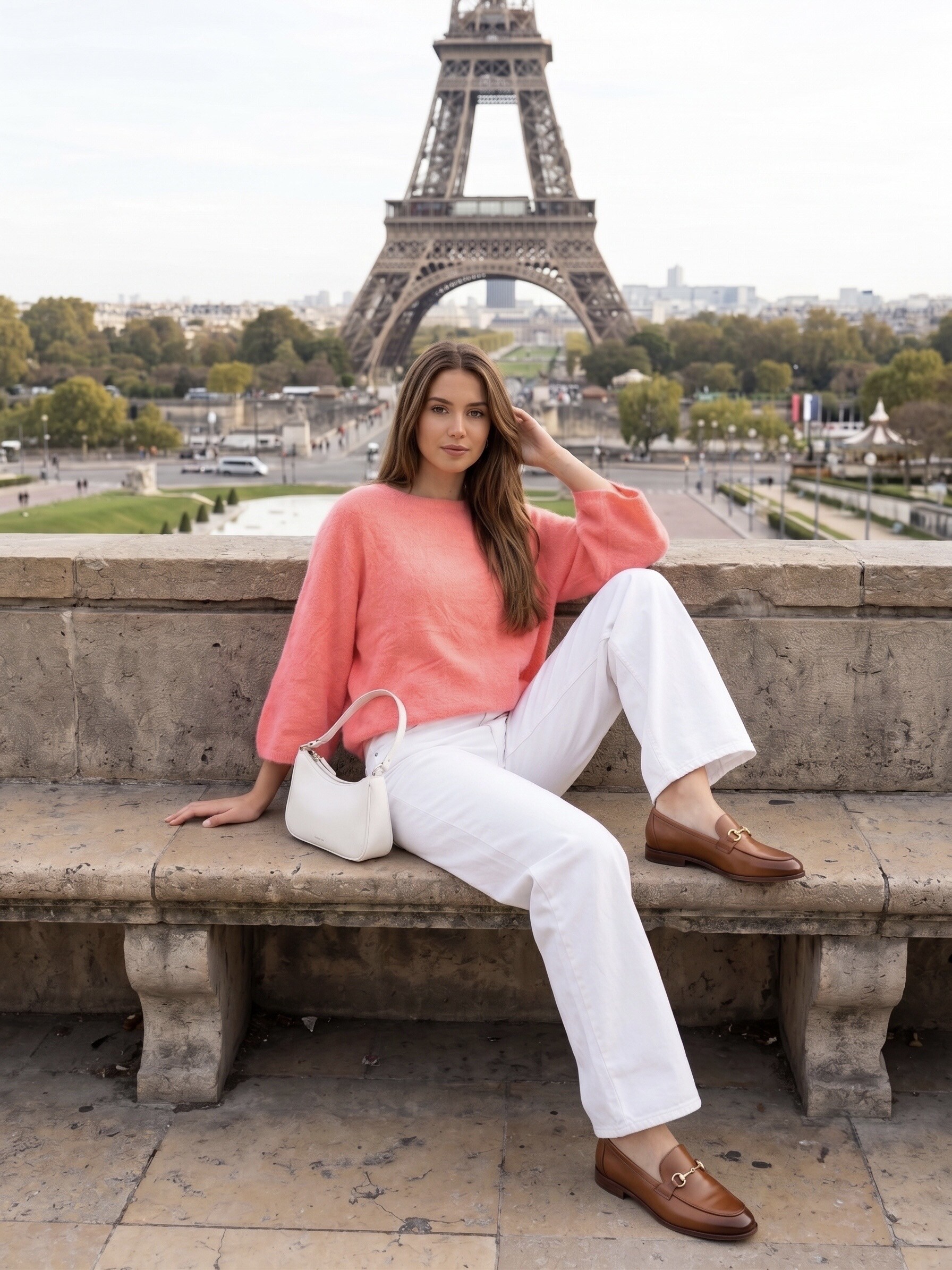 Grossiste L'ESSENTIEL - Pull À Manches 3/4 Évasée Col Rond Uni Angora