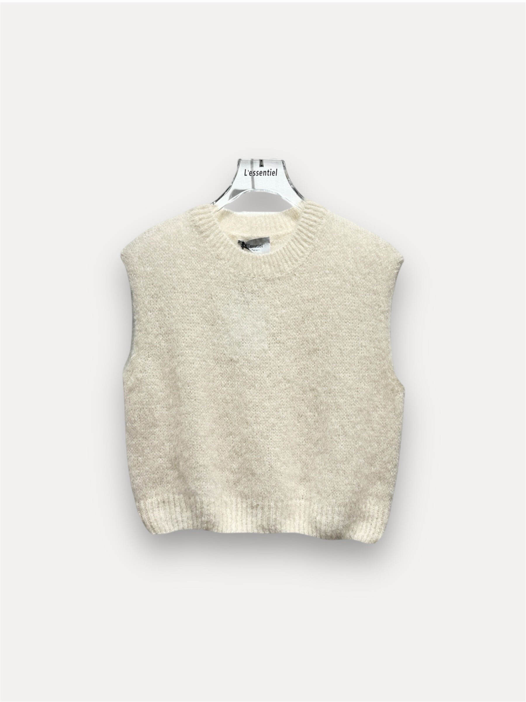 Wholesaler L'ESSENTIEL - Small Plain Sleeveless Mohair Sweater