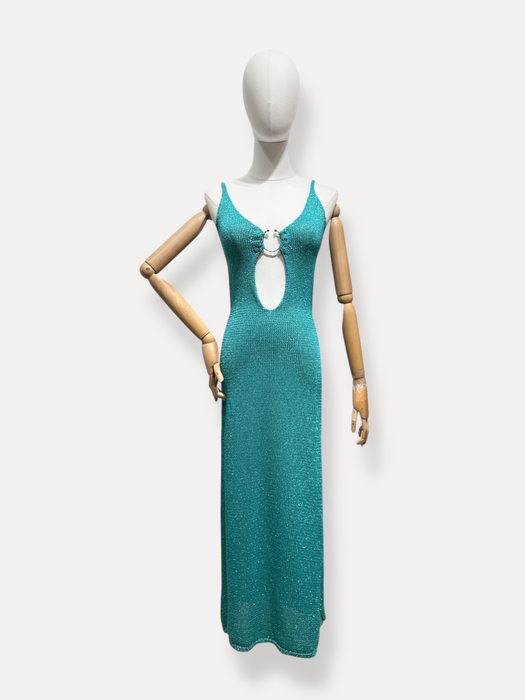 Wholesaler L'ESSENTIEL - Maxi ariel dress with suspenders with stubborn back in openwork mesh