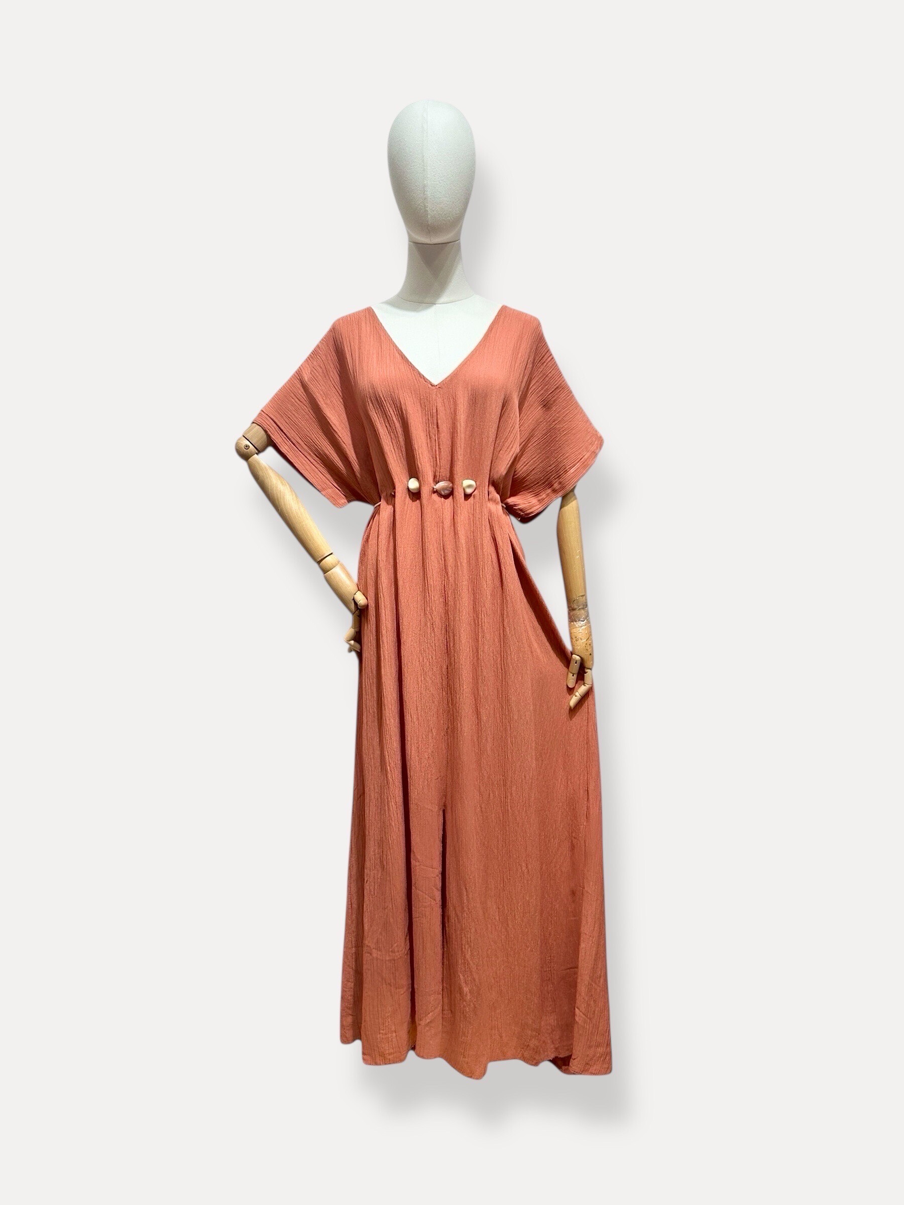 Wholesaler L'ESSENTIEL - Phoebe dress with short sleeves with pearl belt