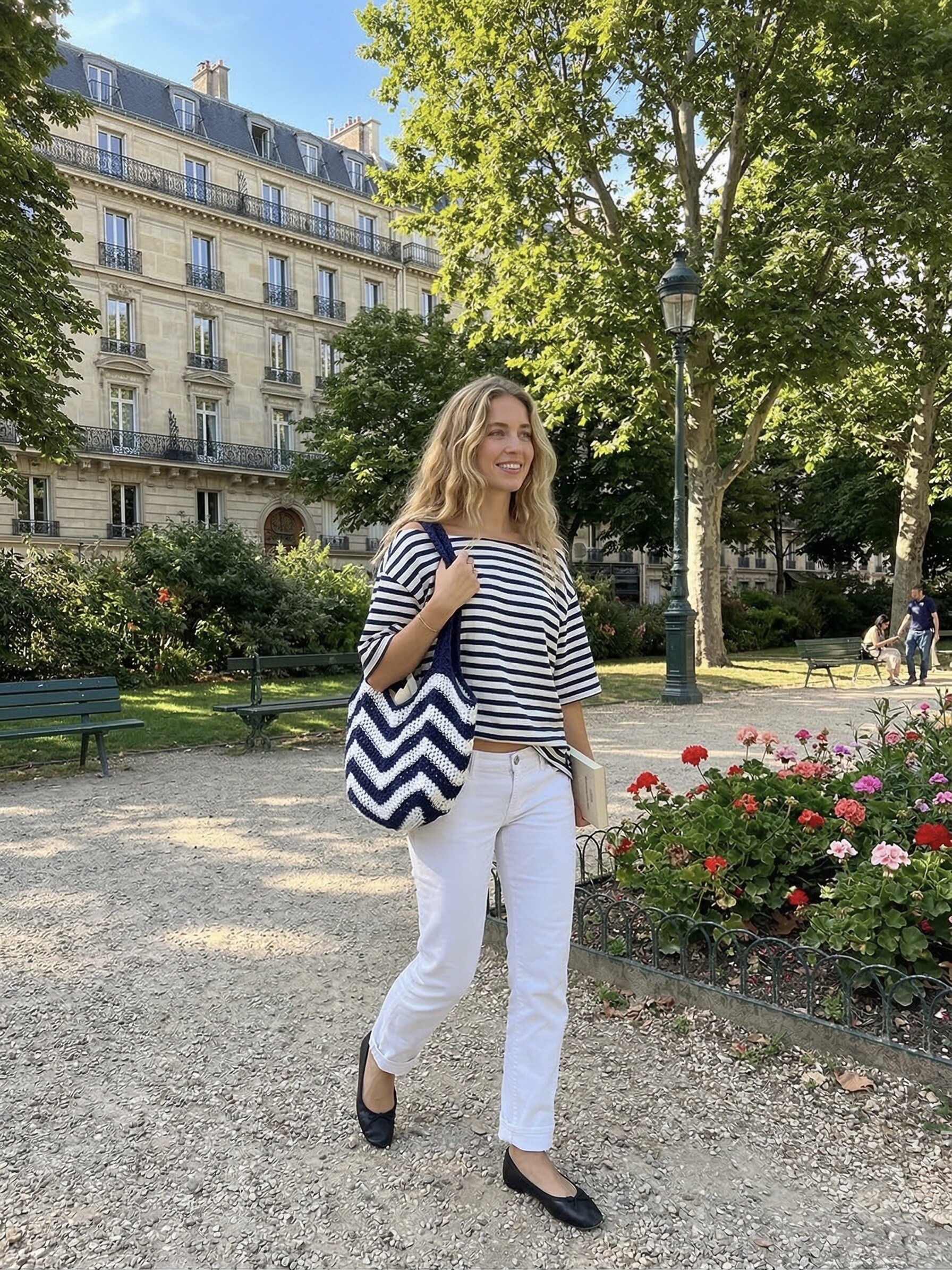 Mayorista L'ESSENTIEL - Bolso de Playa de Crochet a Rayas