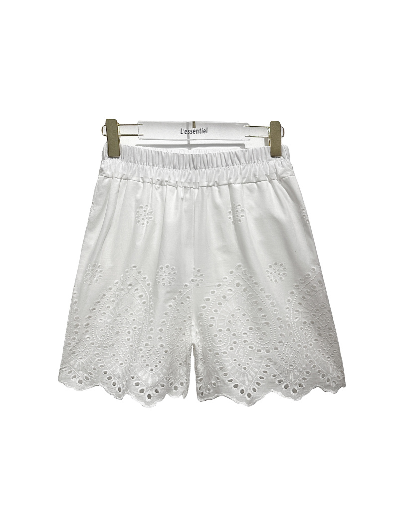 Mayorista L'ESSENTIEL - Shorts Con Detalle De Bordado Inglés Con Bolsillos