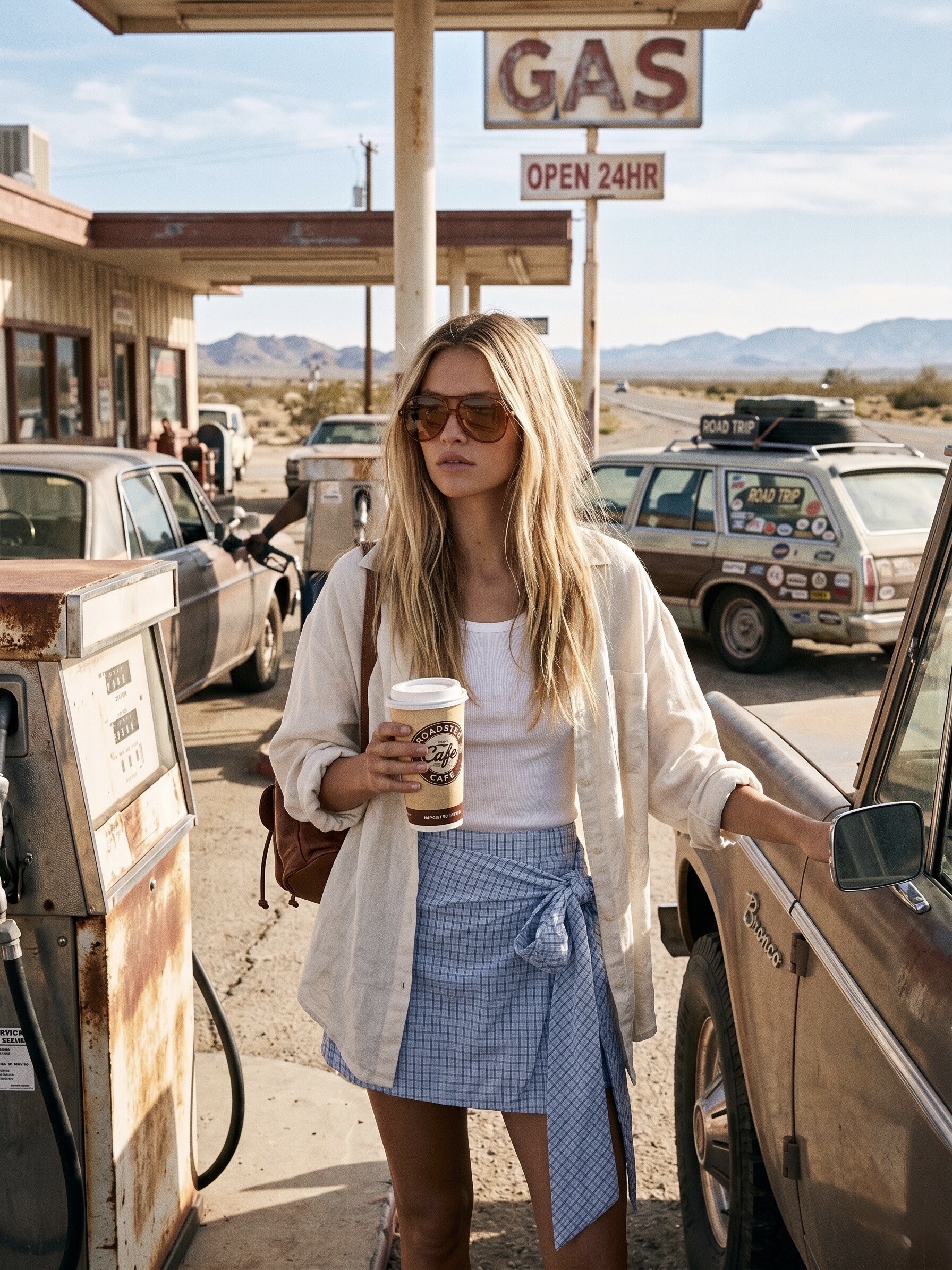 Wholesaler L'ESSENTIEL - High-Waisted Skirt with Short Length and Plaid Pattern Tie Knot