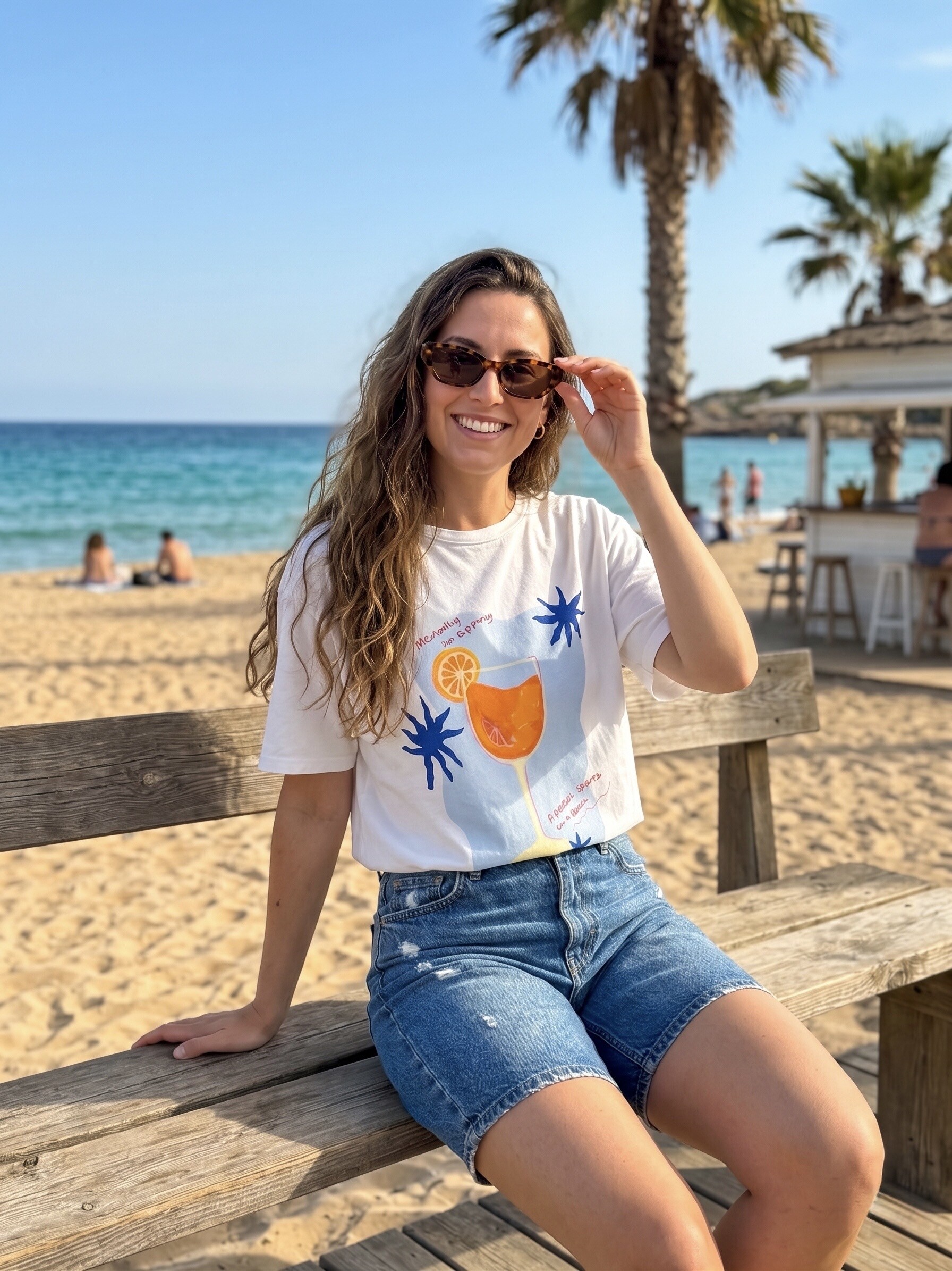 Mayorista L'ESSENTIEL - Camiseta de Manga Corta con Estampado Spritz en el Frente