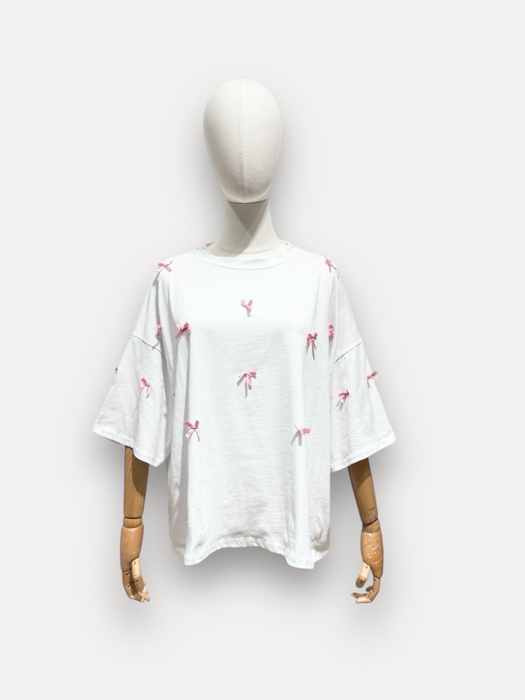 Wholesaler L'ESSENTIEL - MONICA Short Sleeve T-Shirt With Small Bow
