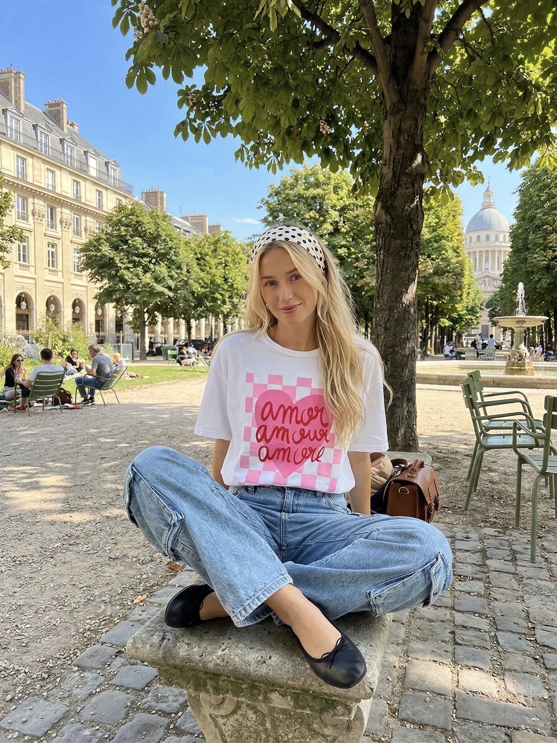 Großhändler L'ESSENTIEL - Kurzarm-T-Shirt Mit AMOR AMOUR AMORE Druck Vorne