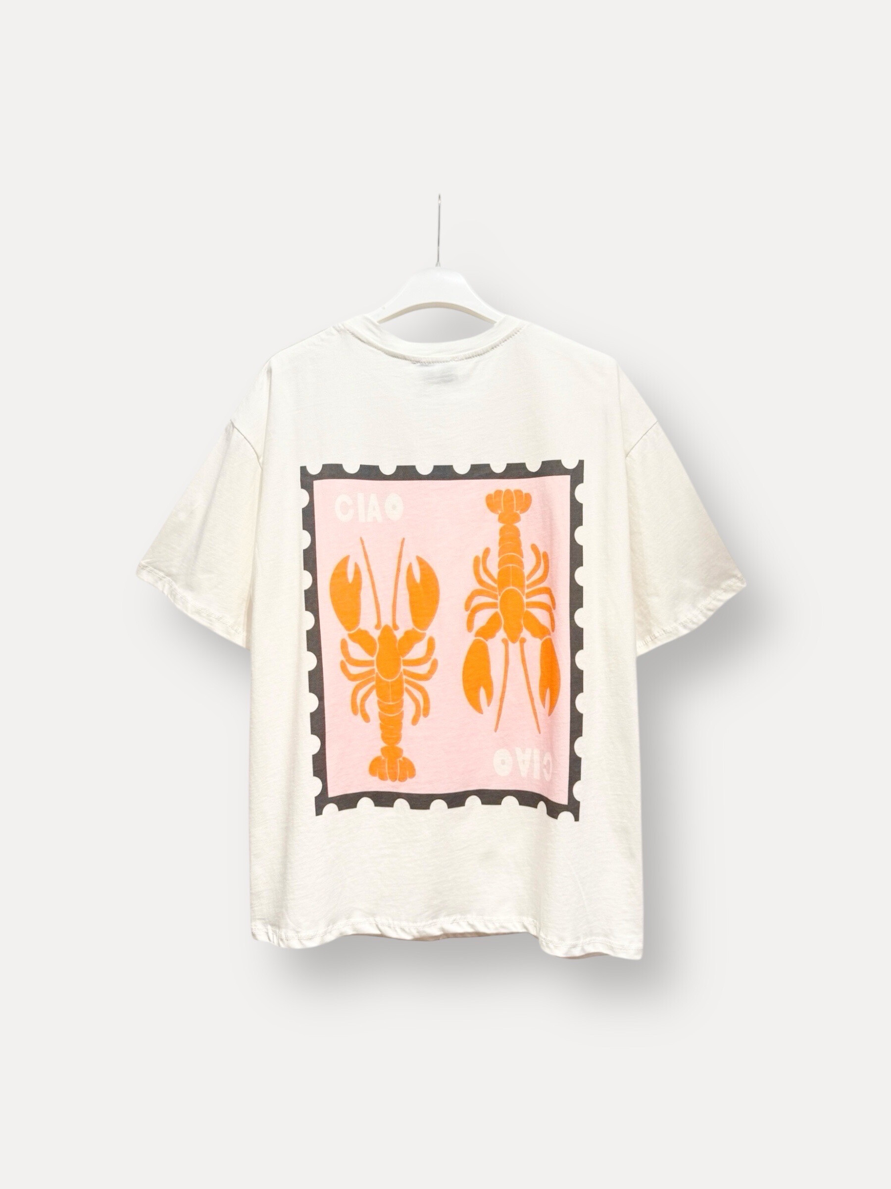 Grossista L'ESSENTIEL - T-shirt Capri Aragosta con pattern di aragosta corta