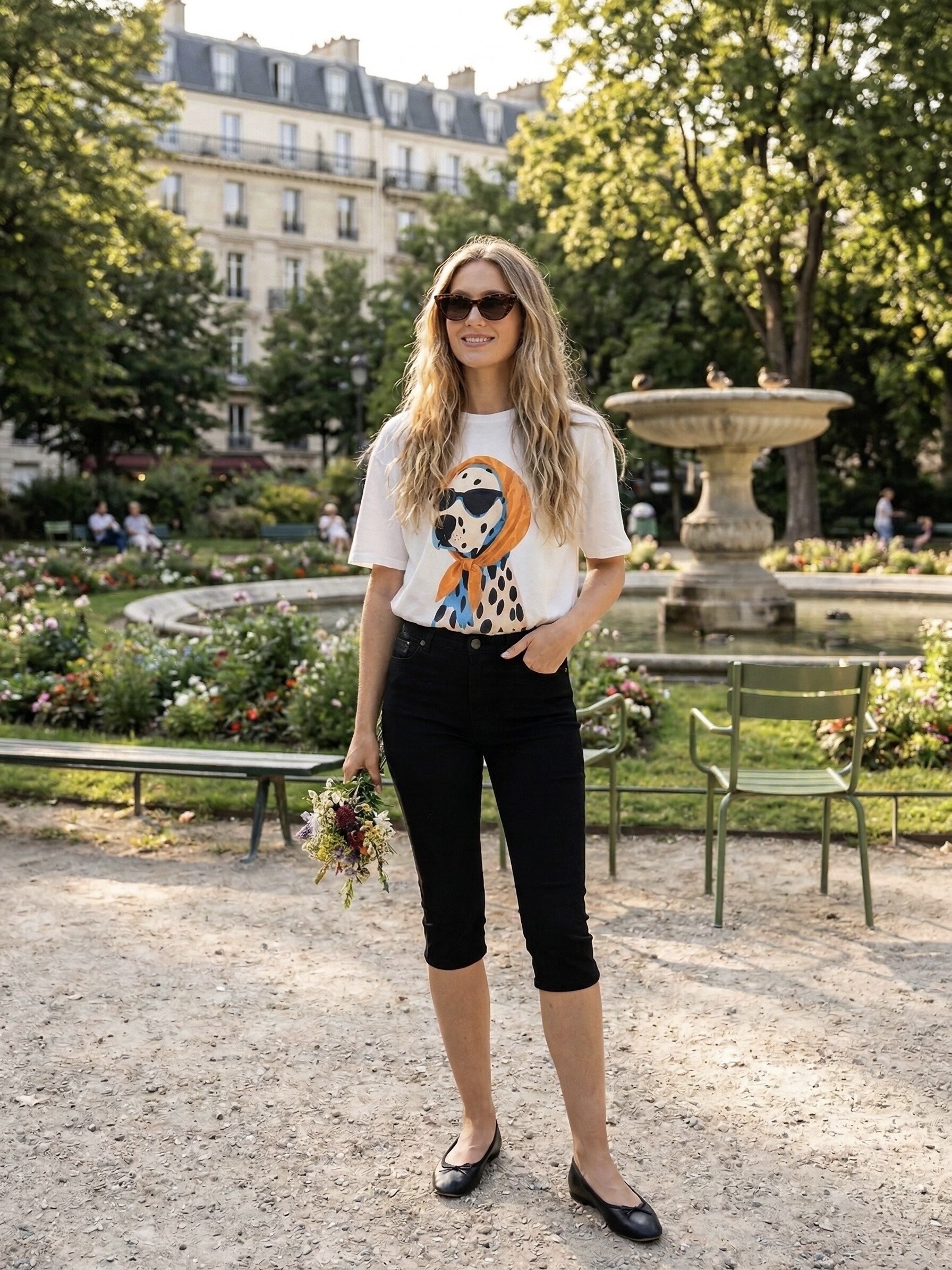 Mayorista L'ESSENTIEL - Camiseta de Manga Corta con Estampado de Dálmata en el Frente