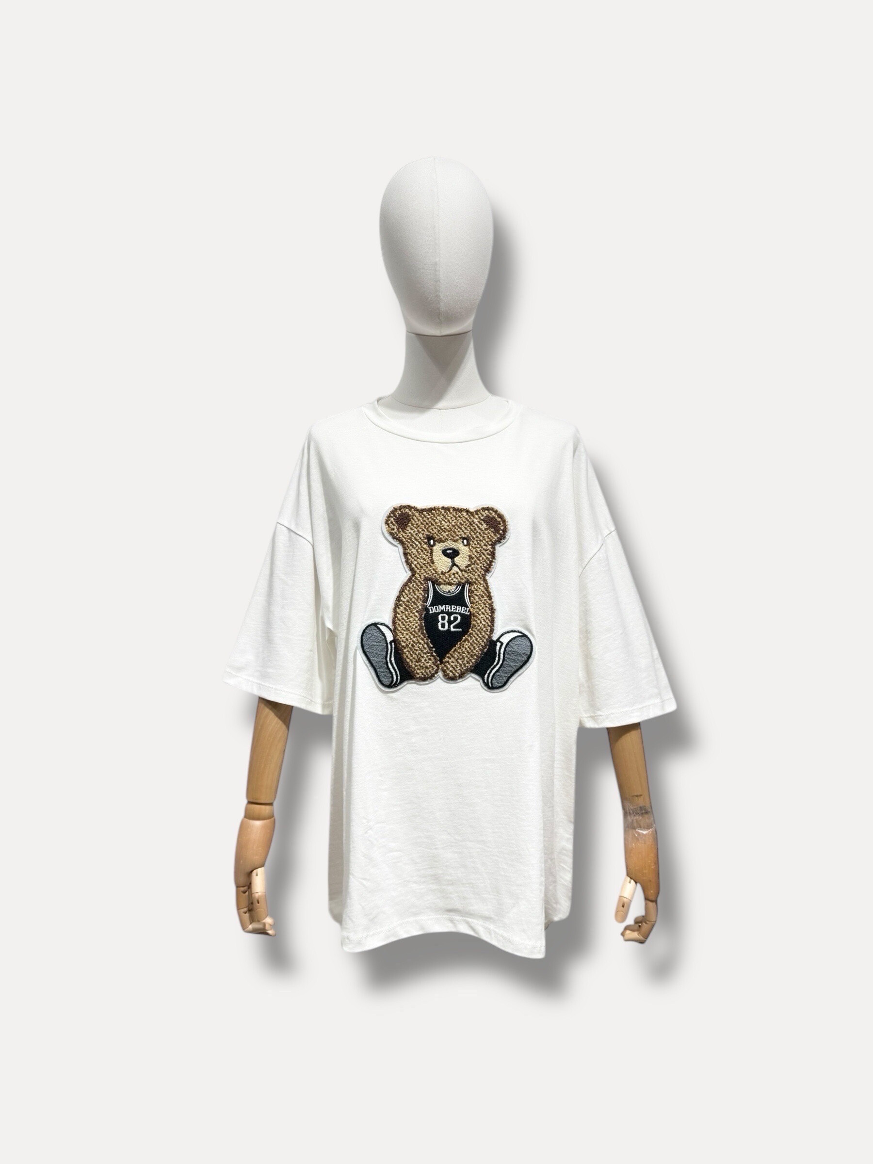Wholesaler L'ESSENTIEL - Oversized Short Sleeve T-Shirt With Bear Pattern In The Center