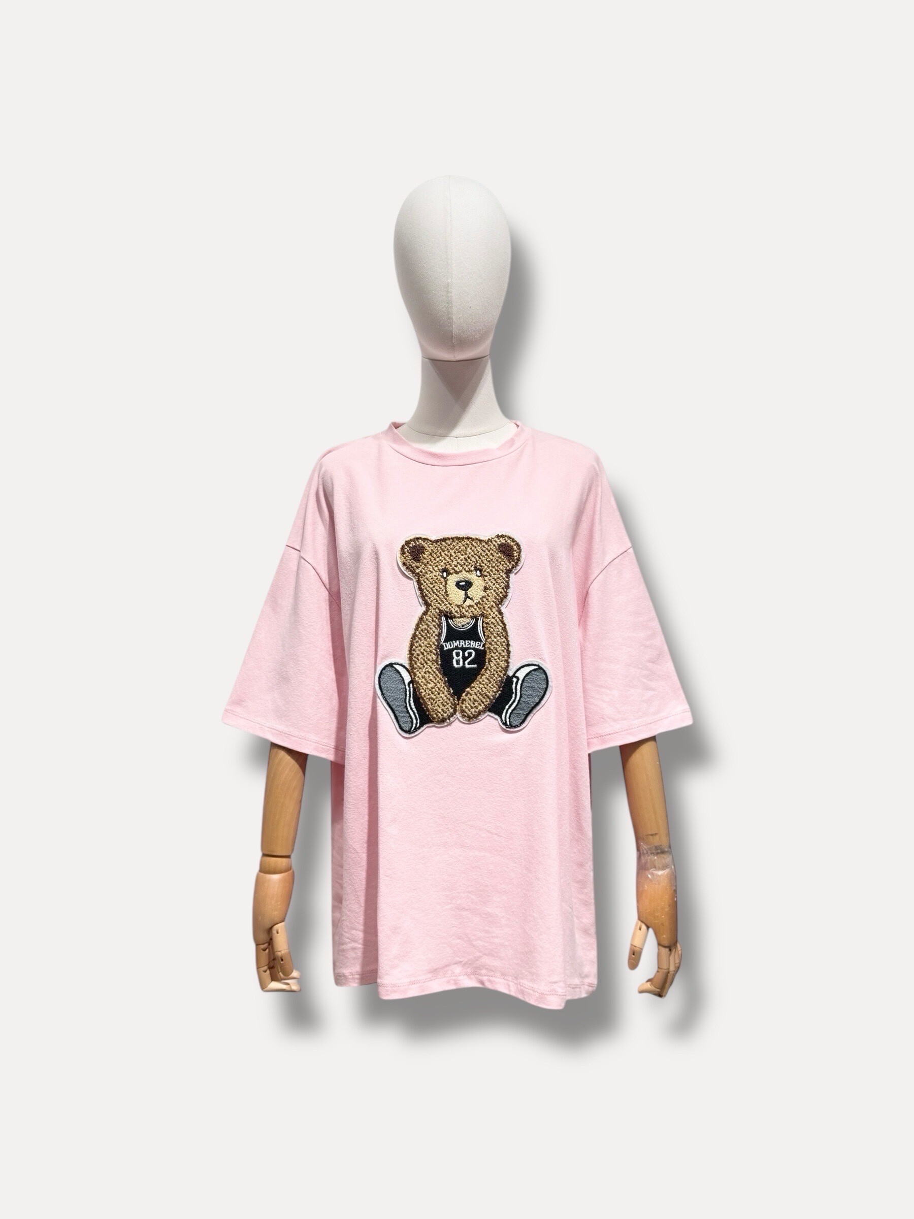 Großhändler L'ESSENTIEL - Übergroßes Kurzarm-T-Shirt mit Bärenmuster in der Mitte
