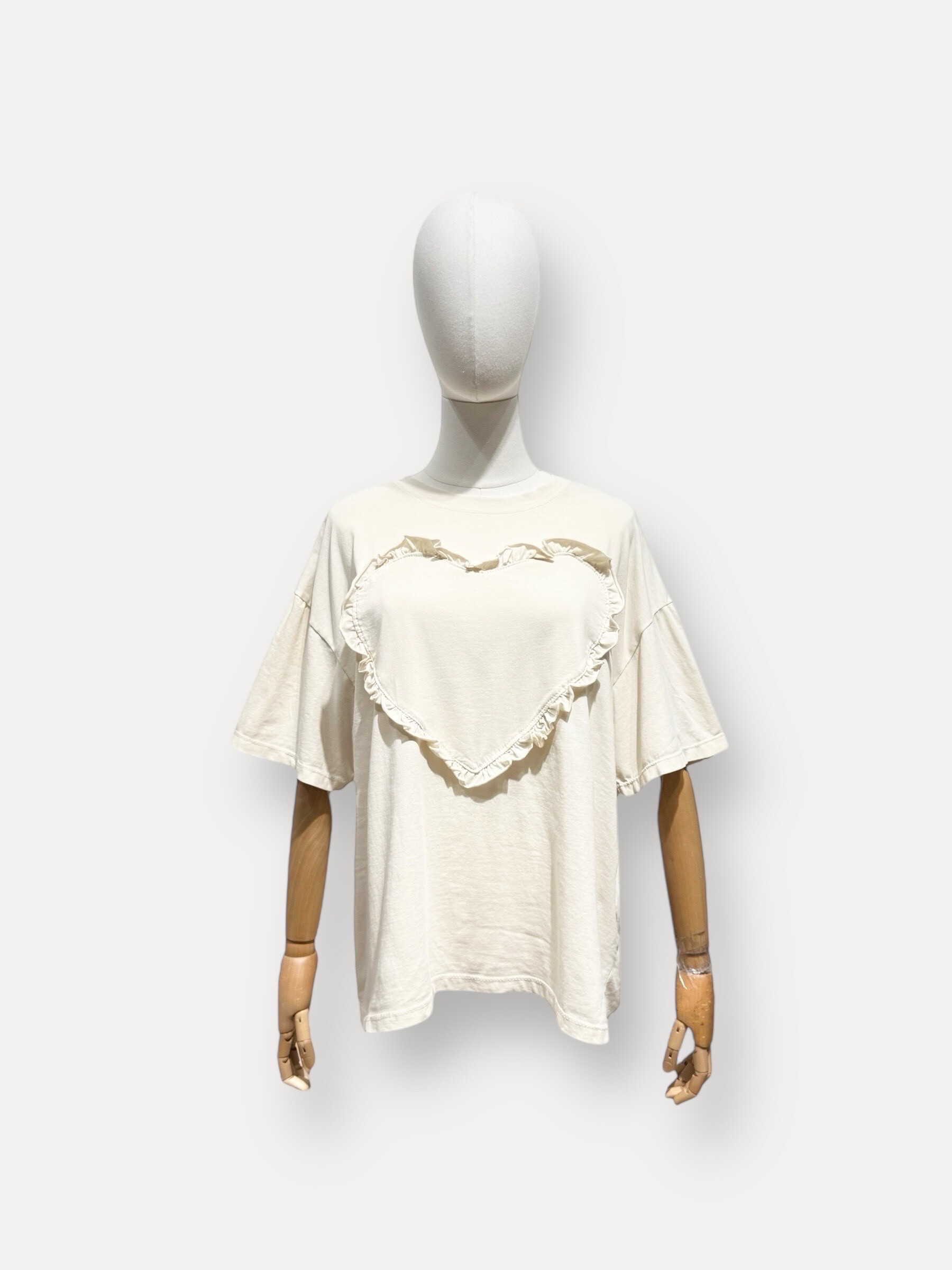 Grossiste L'ESSENTIEL - T-Shirt À Manches Courtes Avec Motif Coeur En Relief
