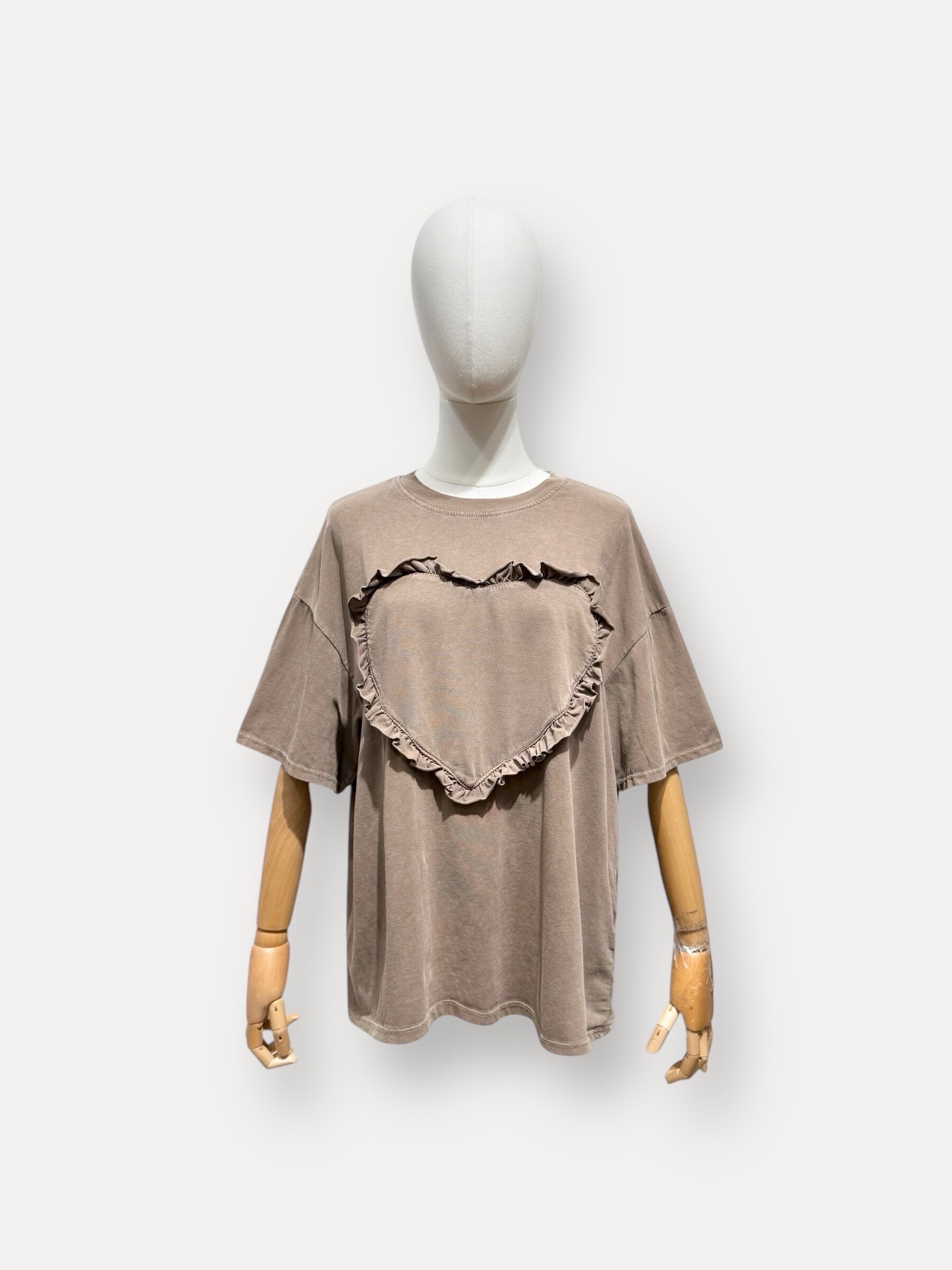 Wholesaler L'ESSENTIEL - Short-sleeved t-shirt with relief heart pattern