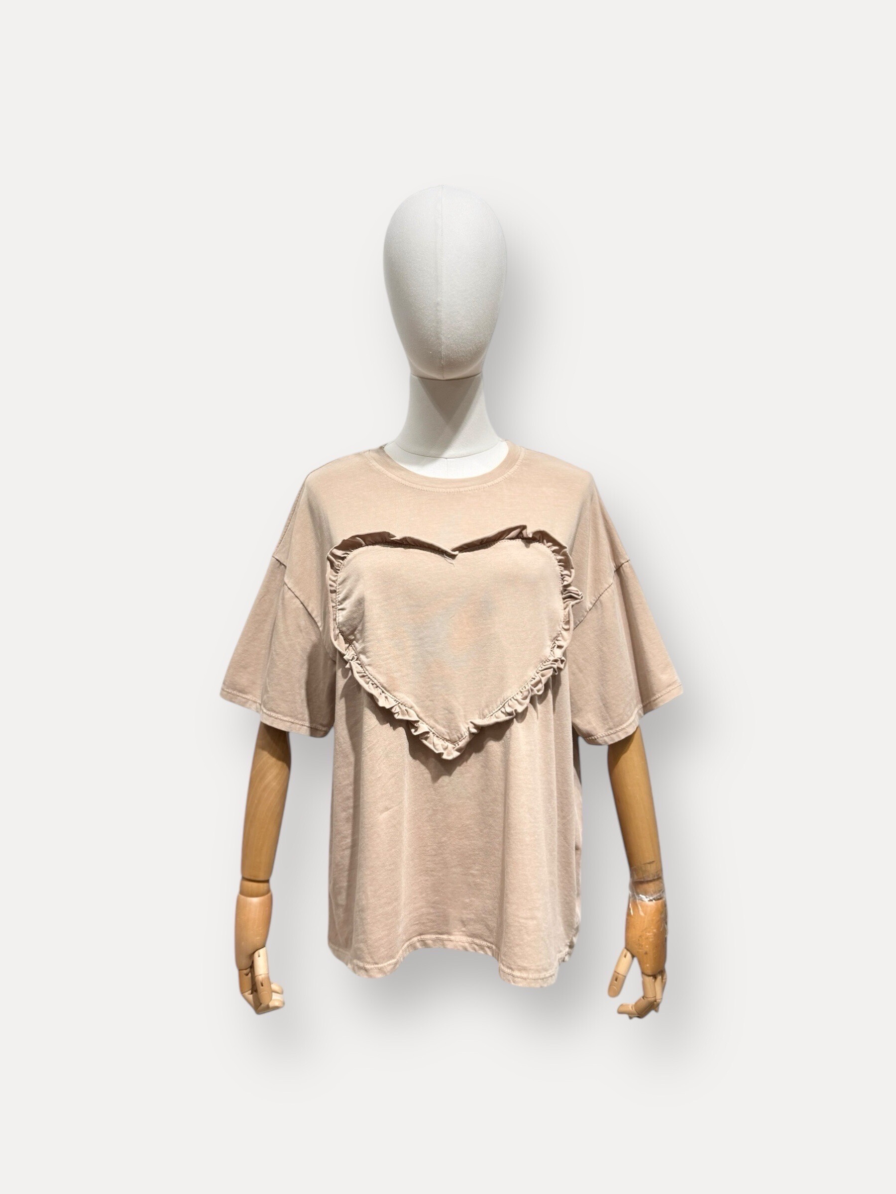 Wholesaler L'ESSENTIEL - Short-sleeved t-shirt with relief heart pattern
