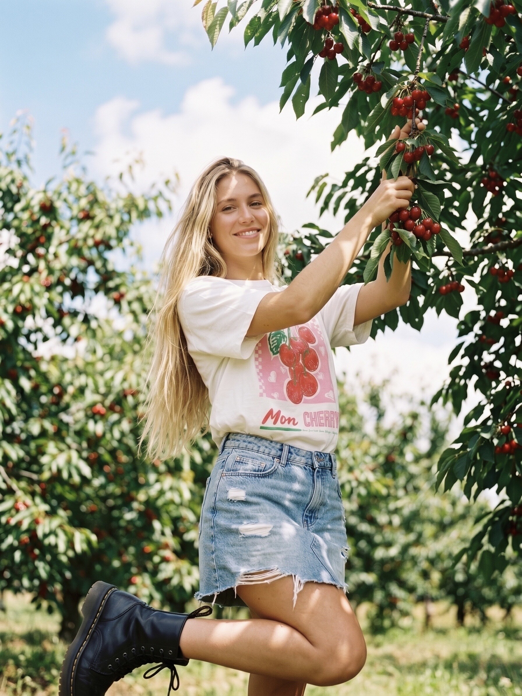 Grossista L'ESSENTIEL - T-Shirt a Maniche Corte con Stampa MY CHERRY sul Davanti