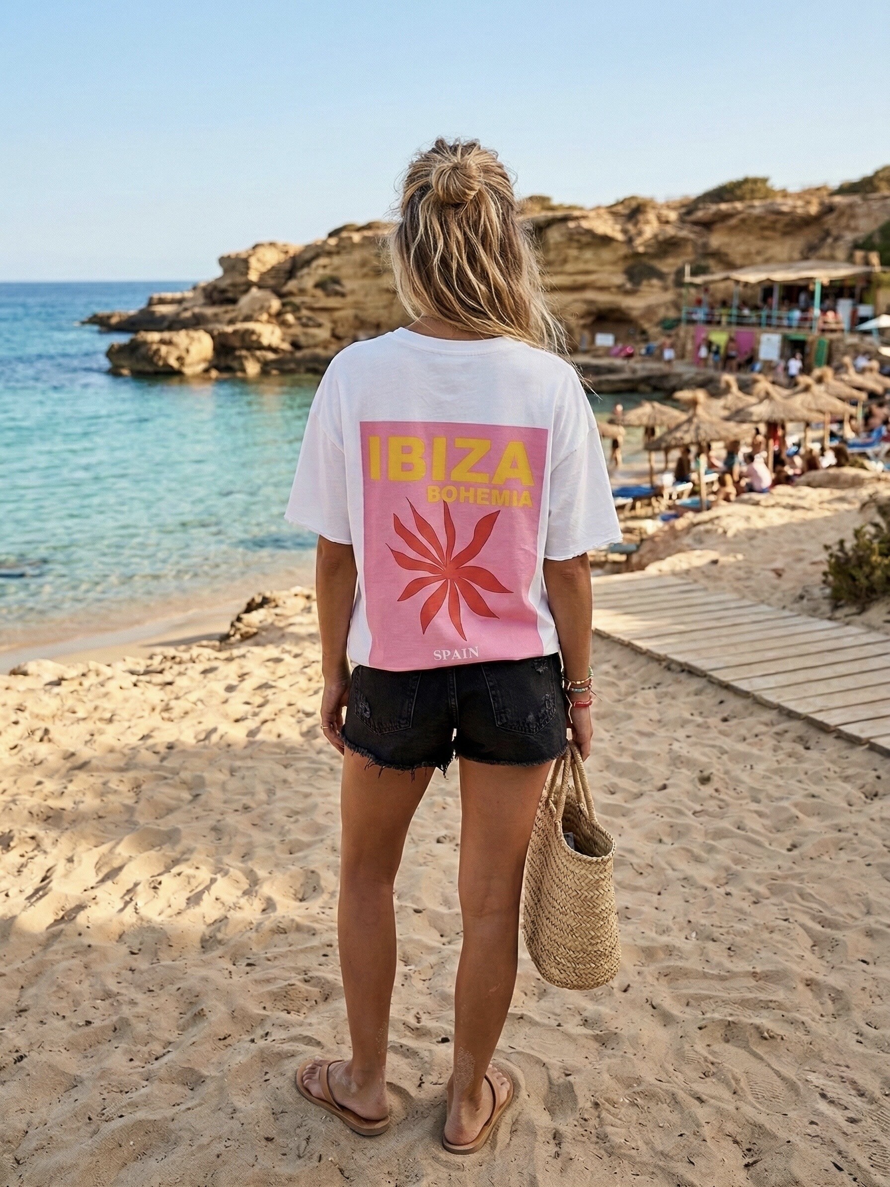 Mayorista L'ESSENTIEL - Camiseta de manga corta con estampado de IBIZA en la espalda