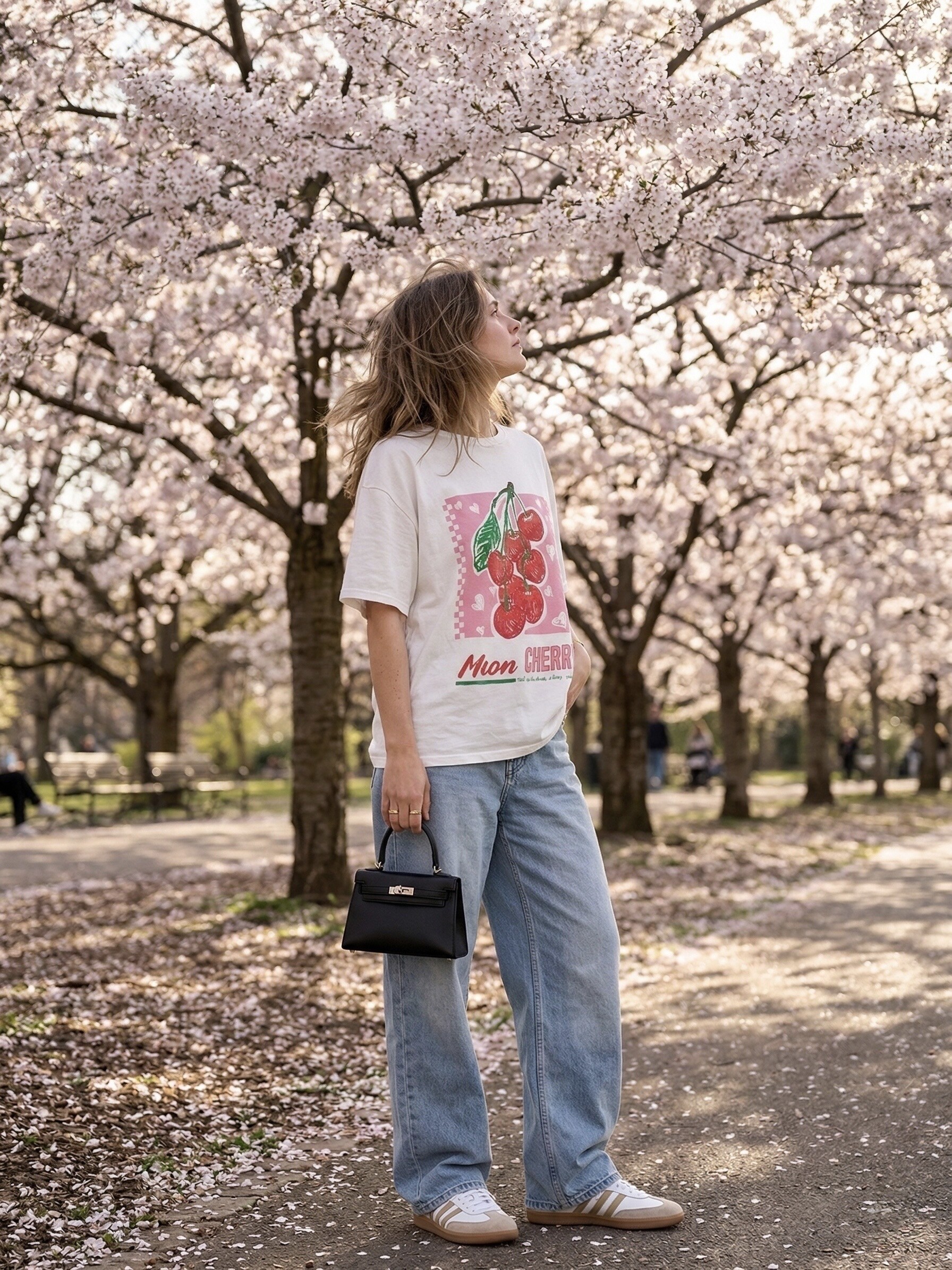 Grossista L'ESSENTIEL - T-Shirt a Maniche Corte con Stampa di Ciliegie sul Davanti