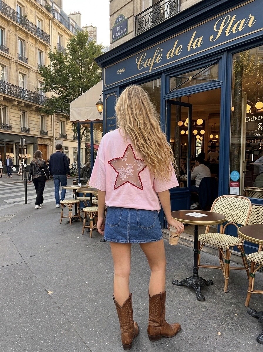 Mayorista L'ESSENTIEL - Camiseta de Manga Corta con Espalda Abierta en Forma de Estrella y Encaje