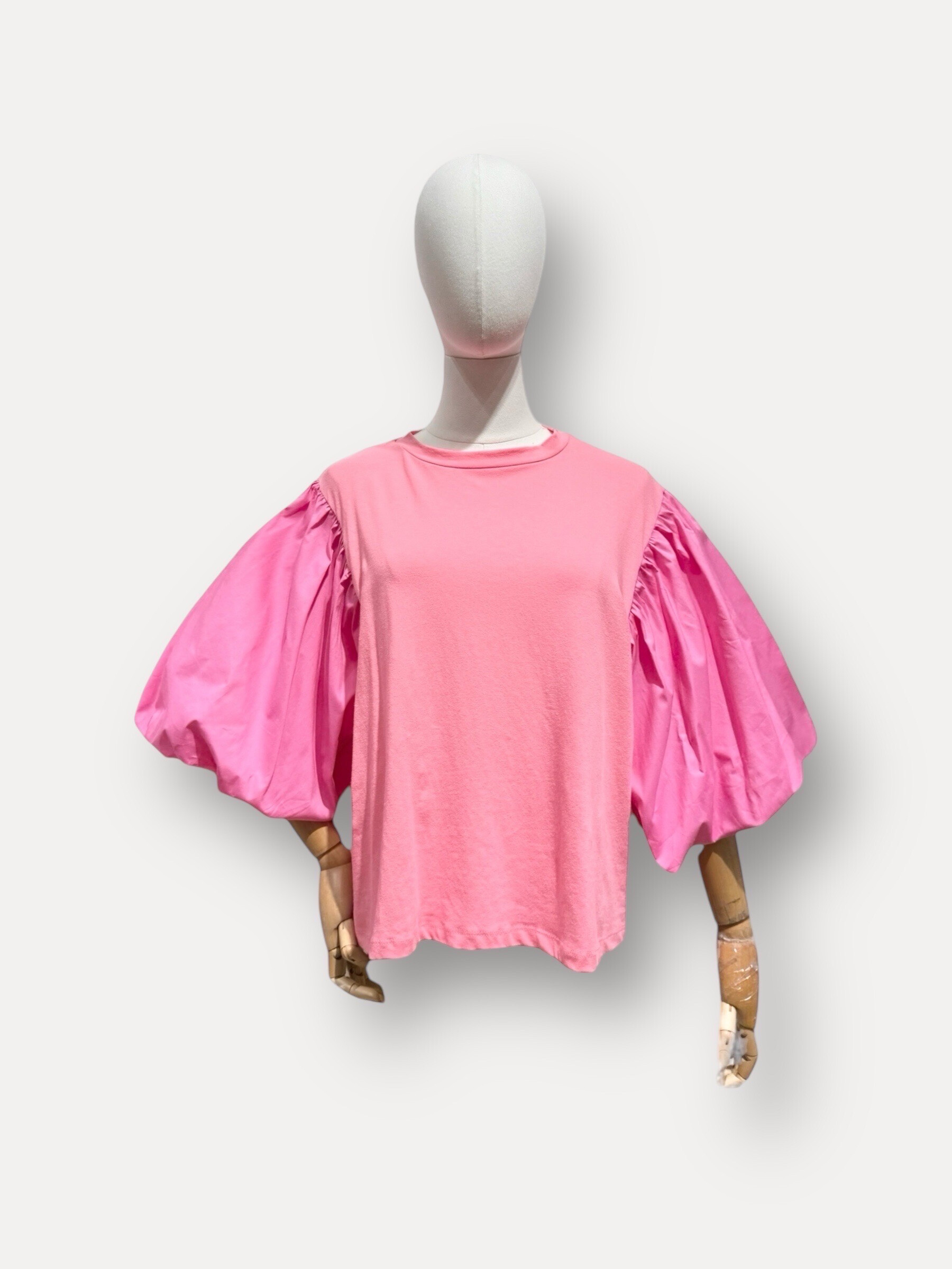 Wholesaler L'ESSENTIEL - AURÉLIA Plain T-Shirt With 3/4 Flared Balloon Sleeves