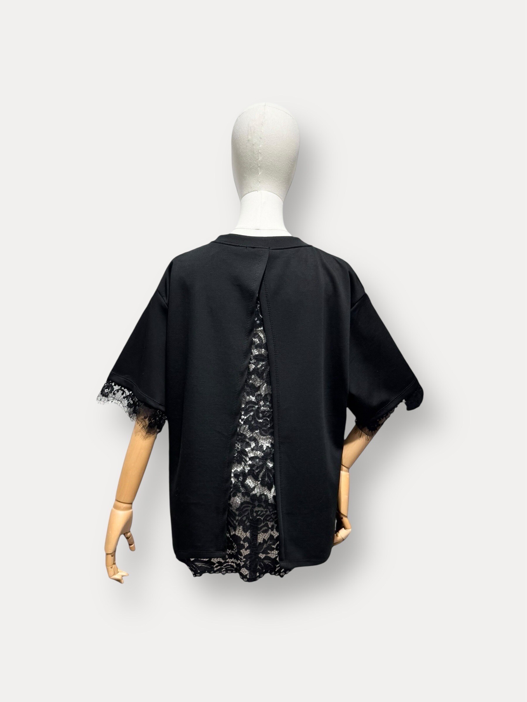 Grossista L'ESSENTIEL - T-Shirt a Maniche Corte con Schiena Aperta Foderata in Pizzo