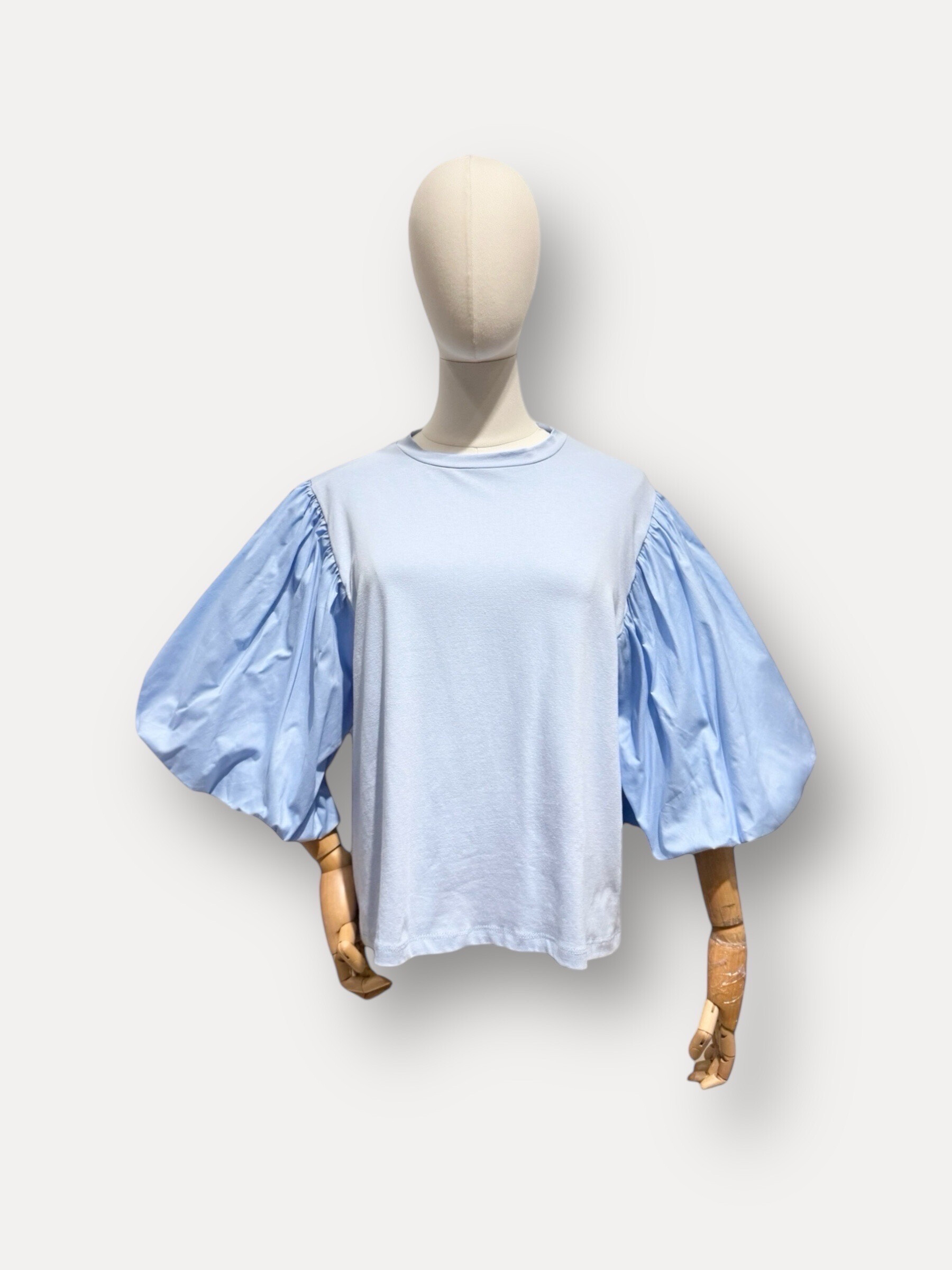 Wholesaler L'ESSENTIEL - AURÉLIA Plain T-Shirt With 3/4 Flared Balloon Sleeves