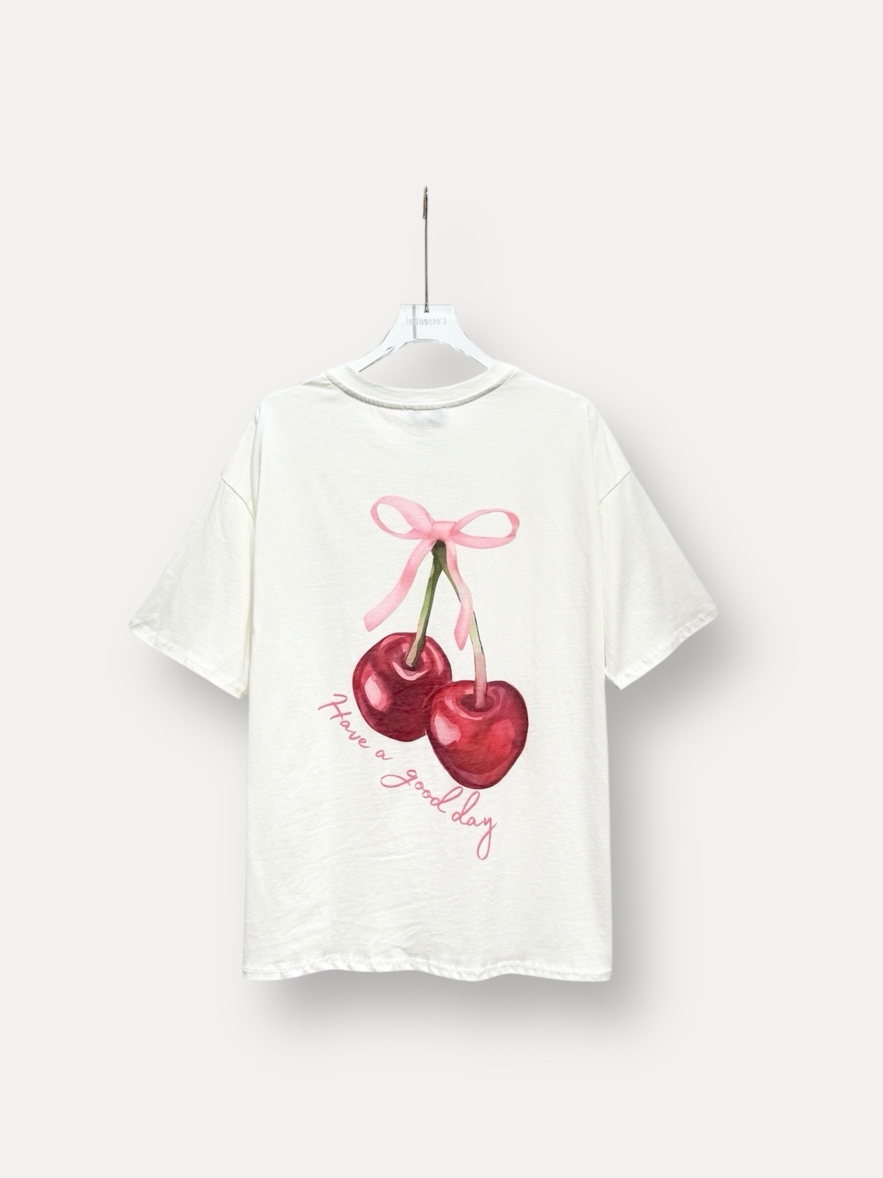 Mayorista L'ESSENTIEL - Camiseta Que tengas un buen día con mangas cortas con patrón de cereza