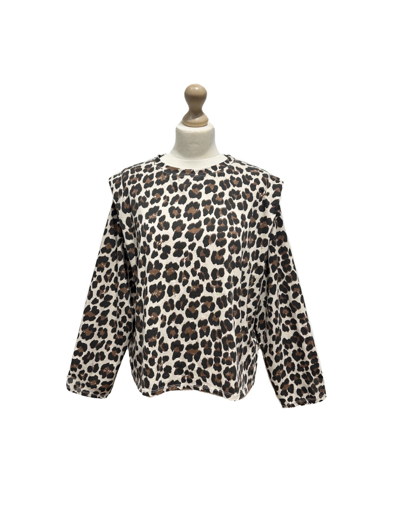 Wholesaler L'ESSENTIEL - Leopard Top Long Sleeve Small Shoulder