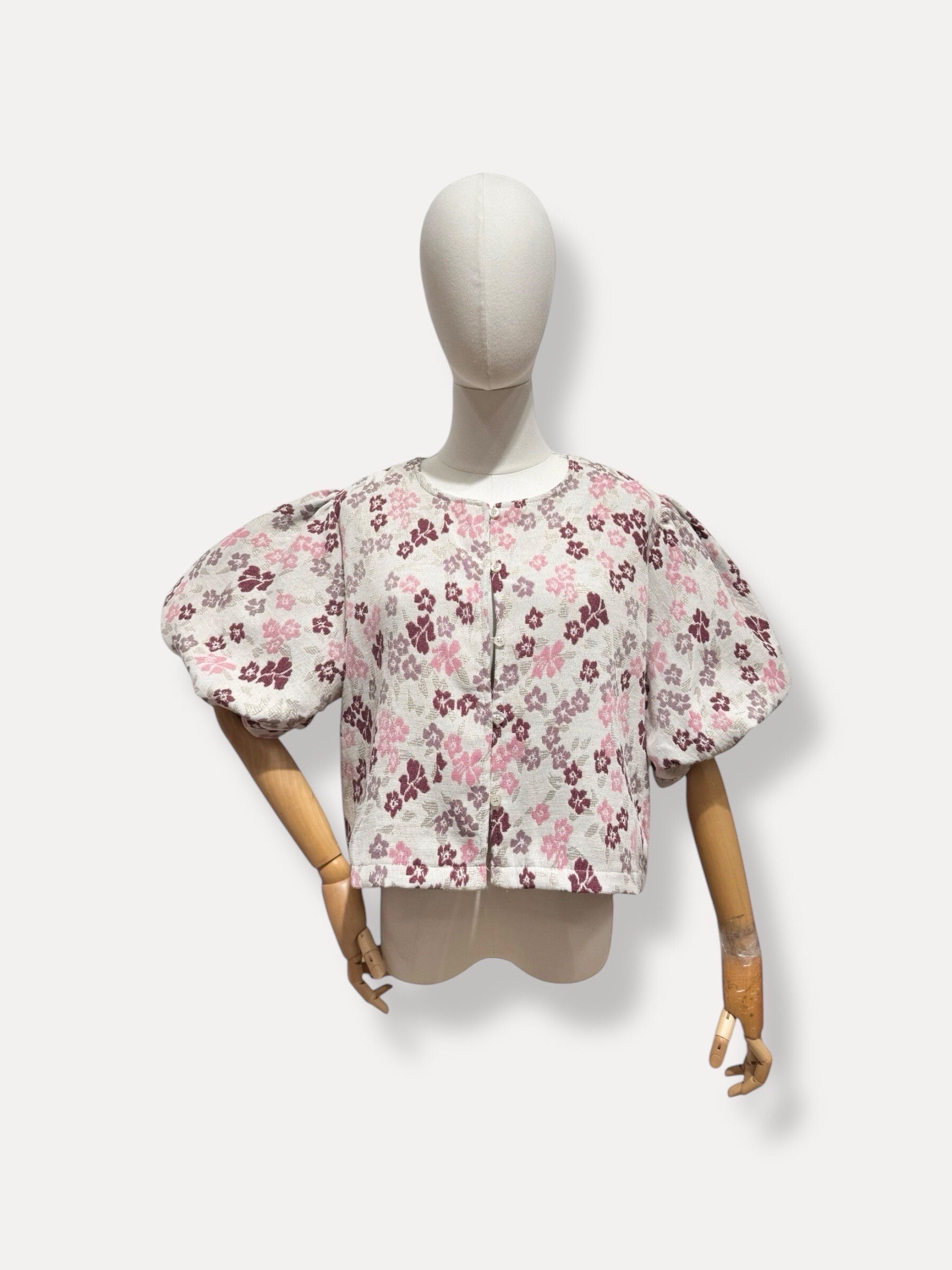 Grossiste L'ESSENTIEL - Top CÉLIA Uni À Manches Ballon Boutonnée à Motif Floral