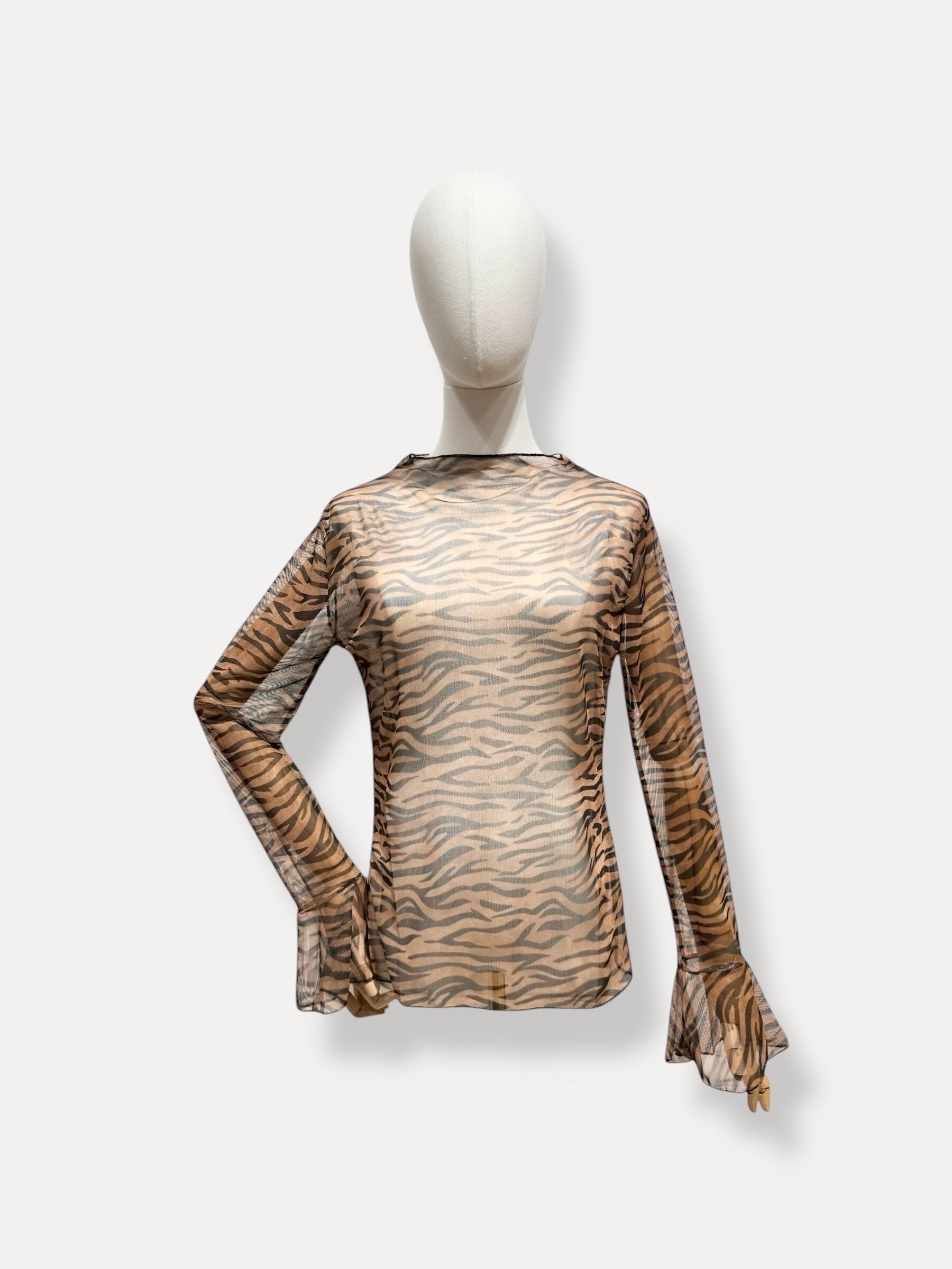 Wholesaler L'ESSENTIEL - Top with long sleeves in tiger pattern