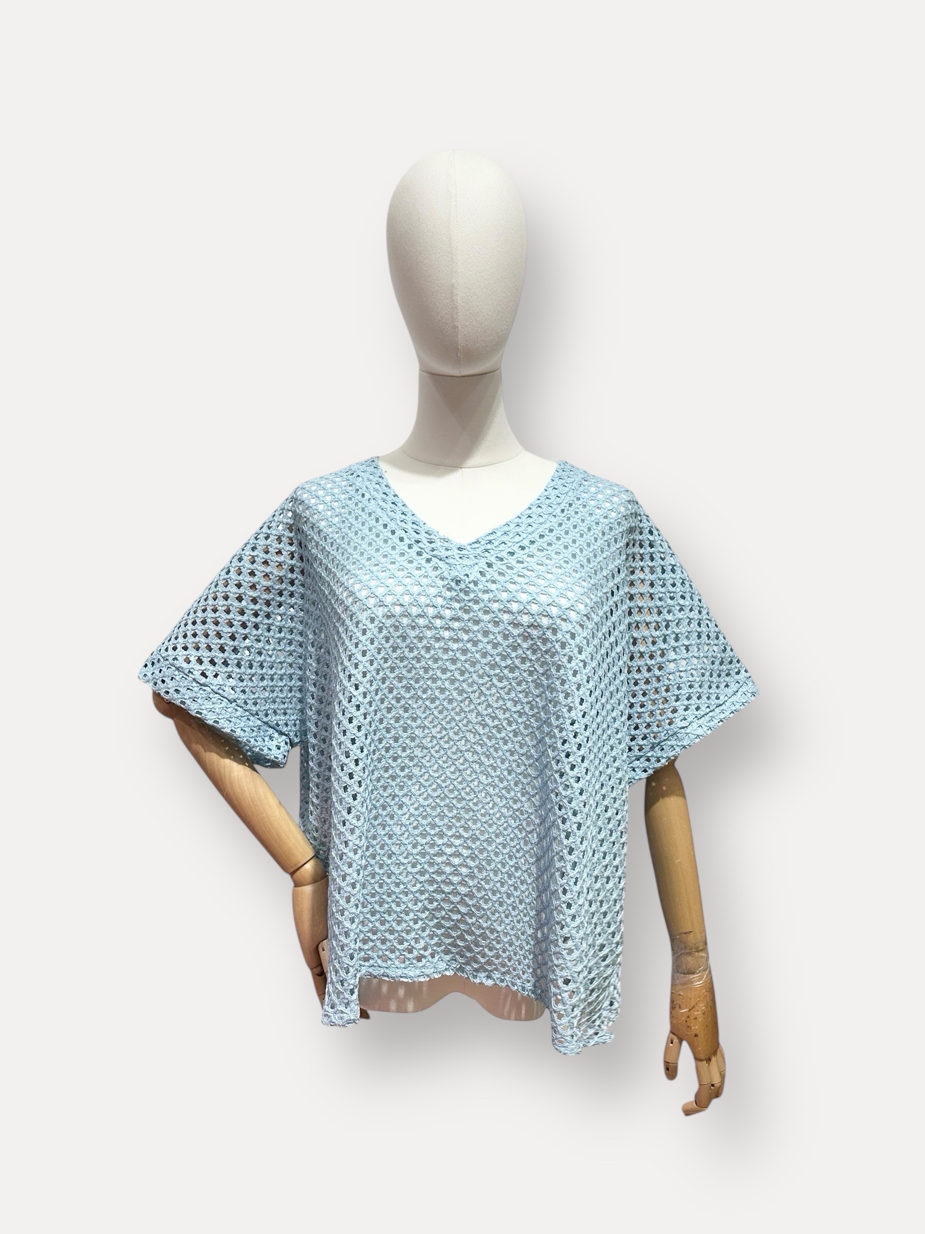 Wholesaler L'ESSENTIEL - MONA Short Sleeve Crochet Sequin Top