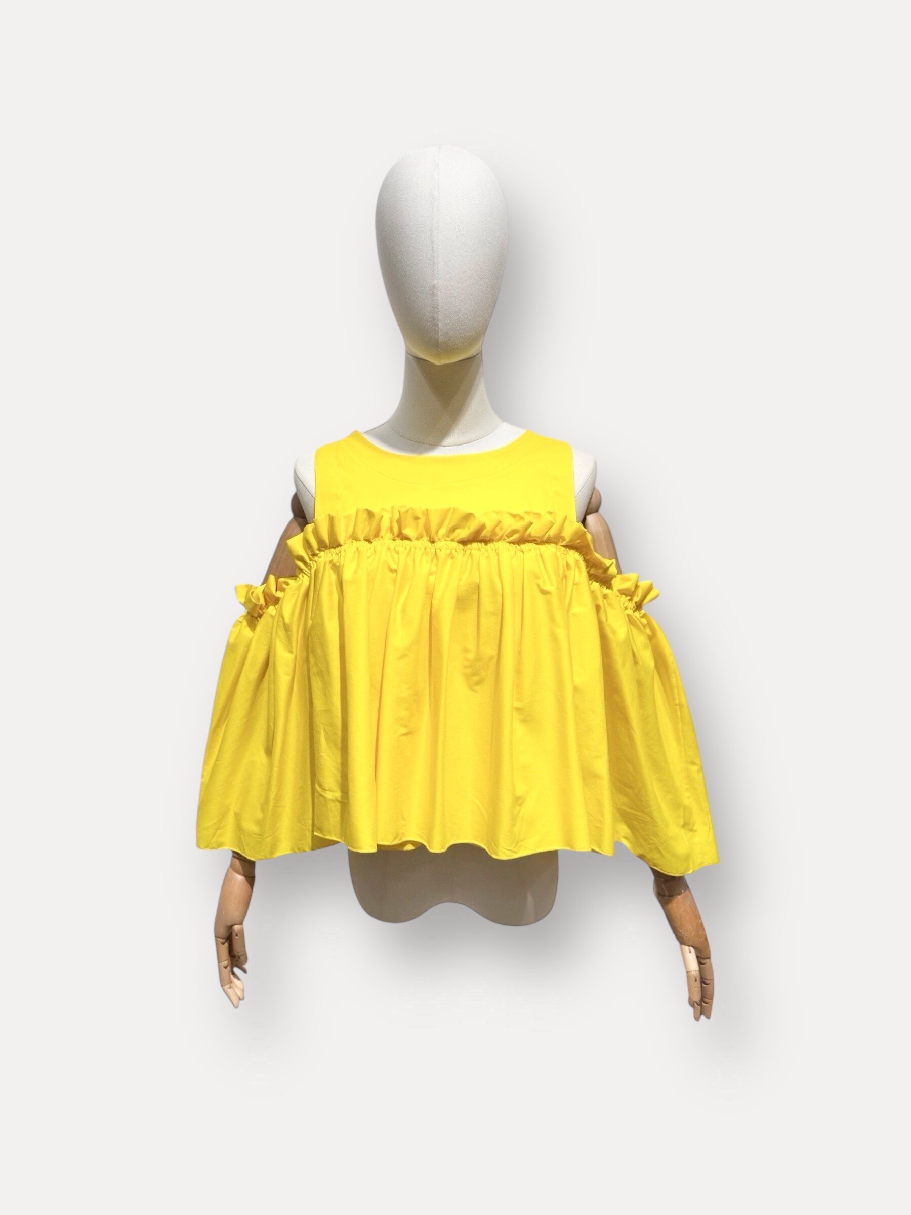 Wholesaler L'ESSENTIEL - MERILYN Flared Ball Top In Poplin With Bare Shoulders