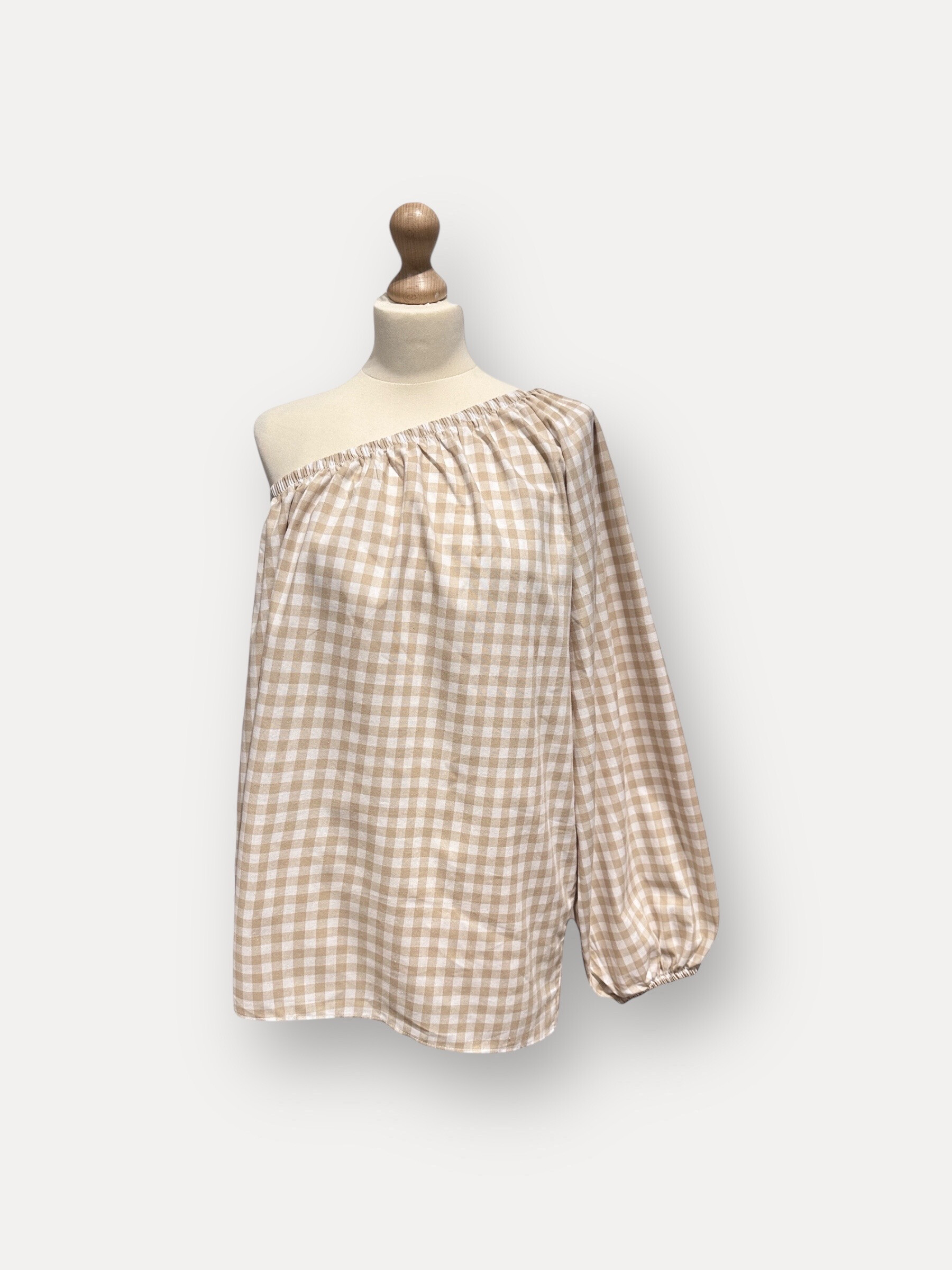 Großhändler L'ESSENTIEL - Einschultriges Gingham-Top