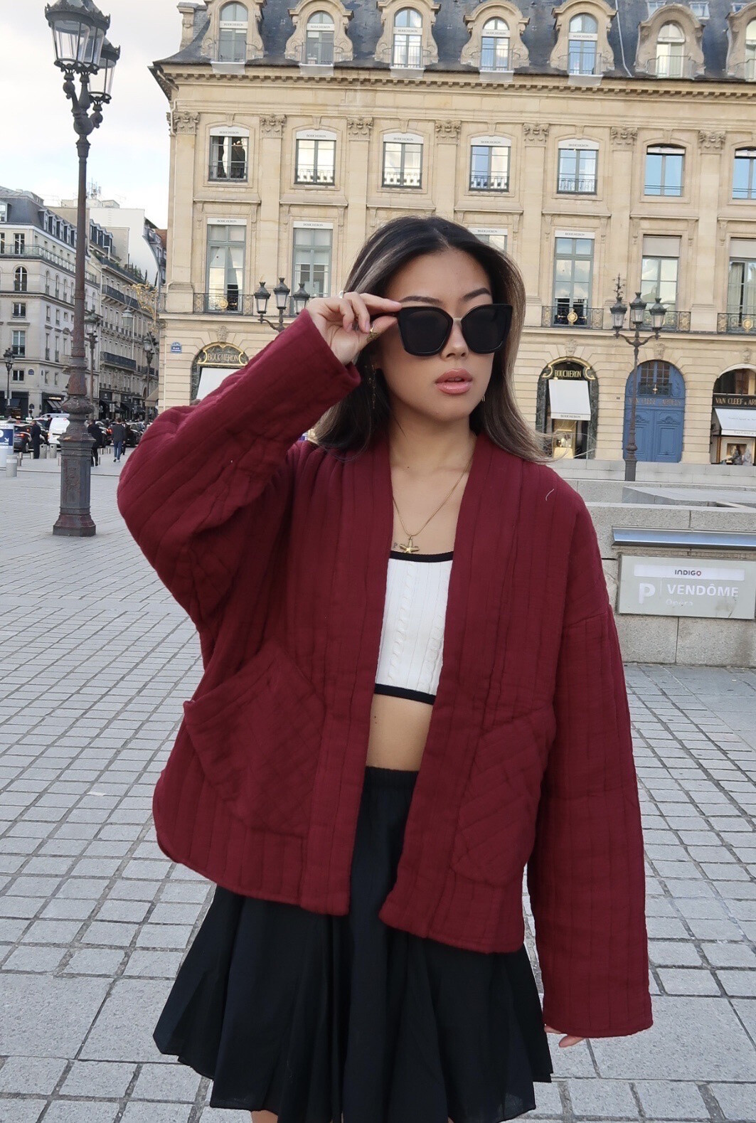 Wholesaler L'ESSENTIEL - Plain Open Helydia Jacket With Long Sleeves Kimono Style