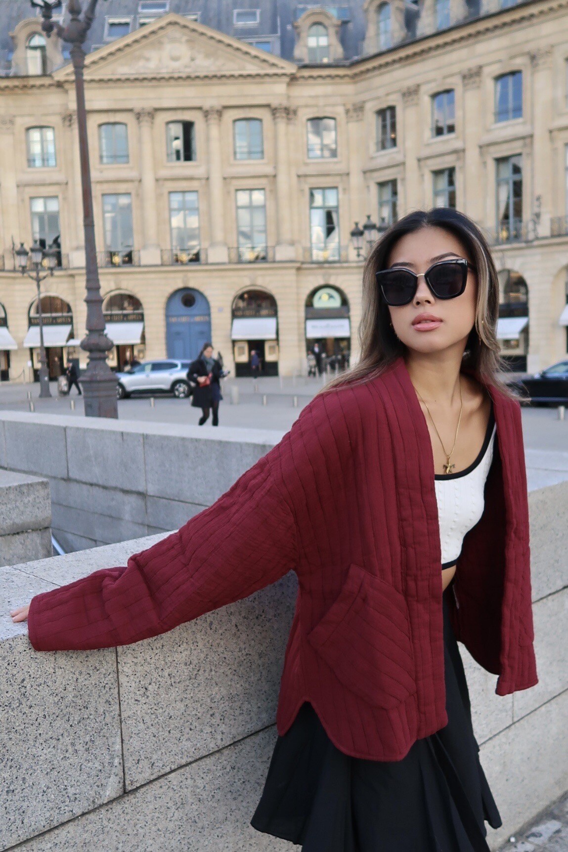 Grossista L'ESSENTIEL - Giacca stile kimono HÉLYDIA a maniche lunghe aperta in cotone