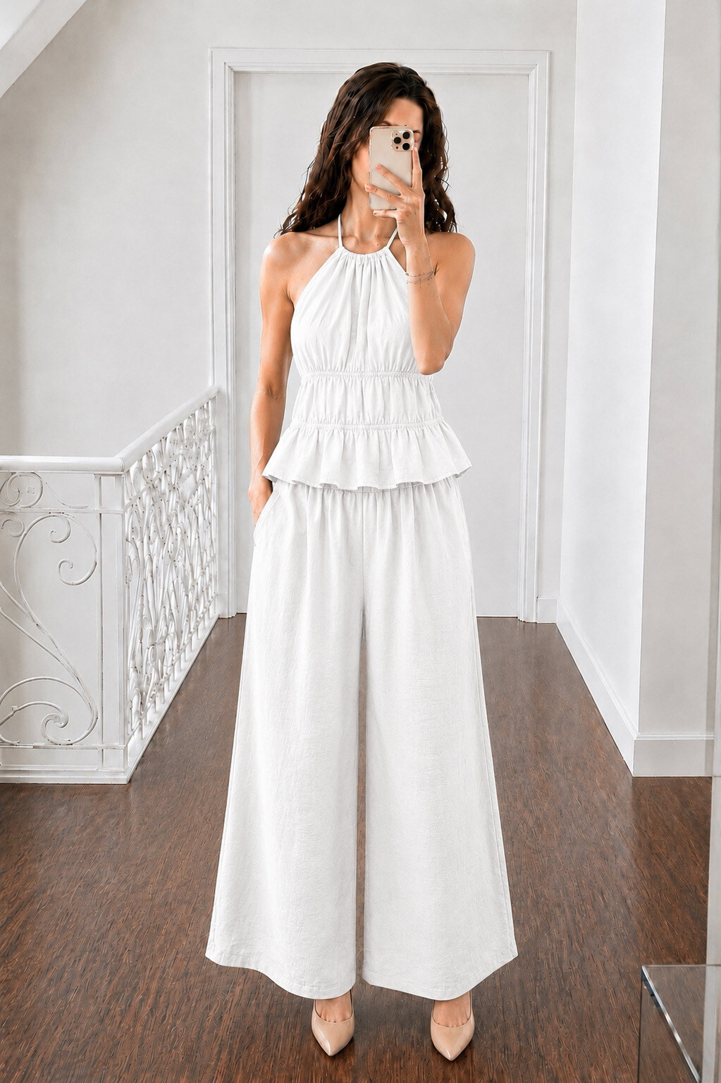 Mayorista L.Steven - Conjunto top espalda descubierta y pantalón fluido