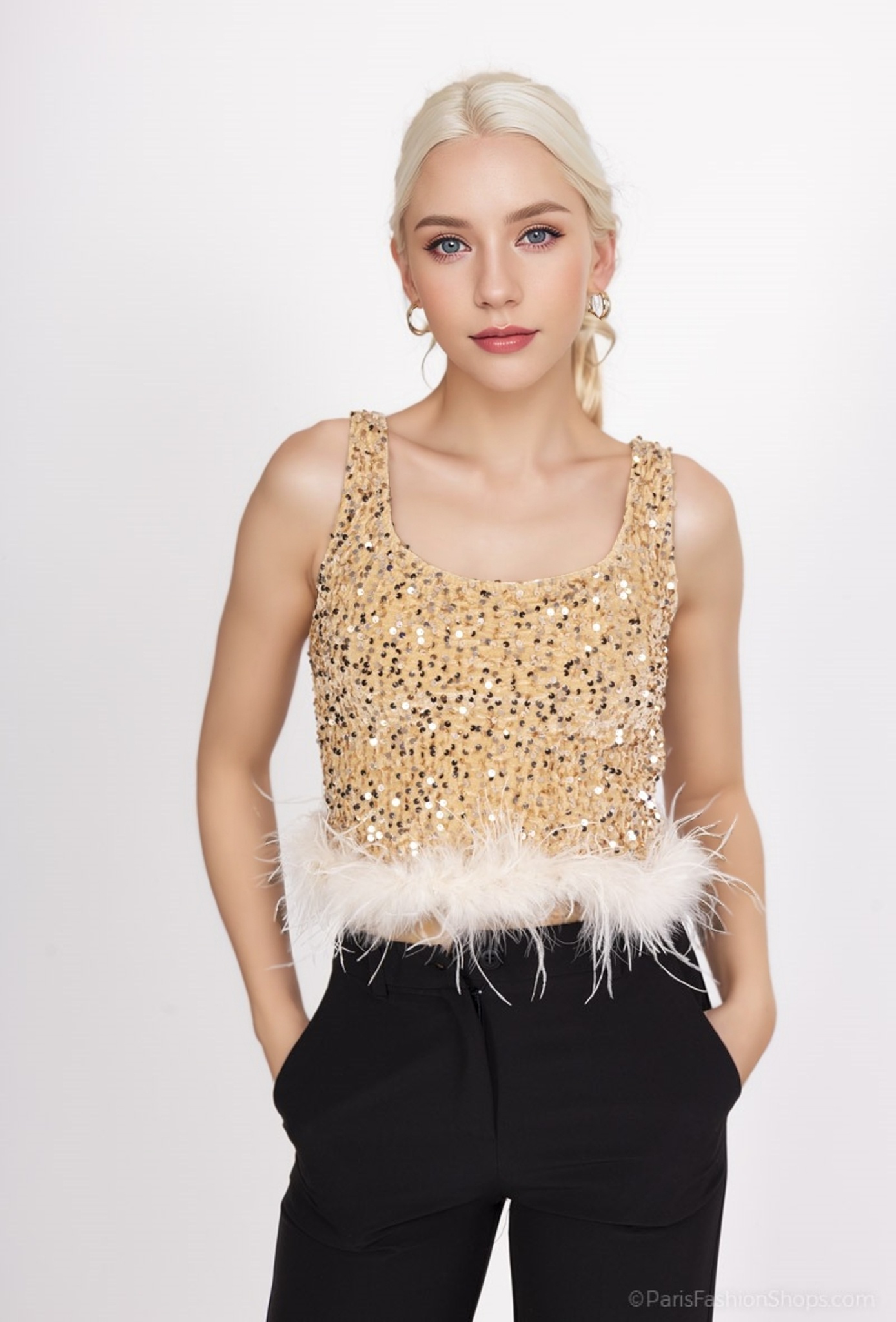 Wholesaler L8 - Glamorous sequin top for party & celebration