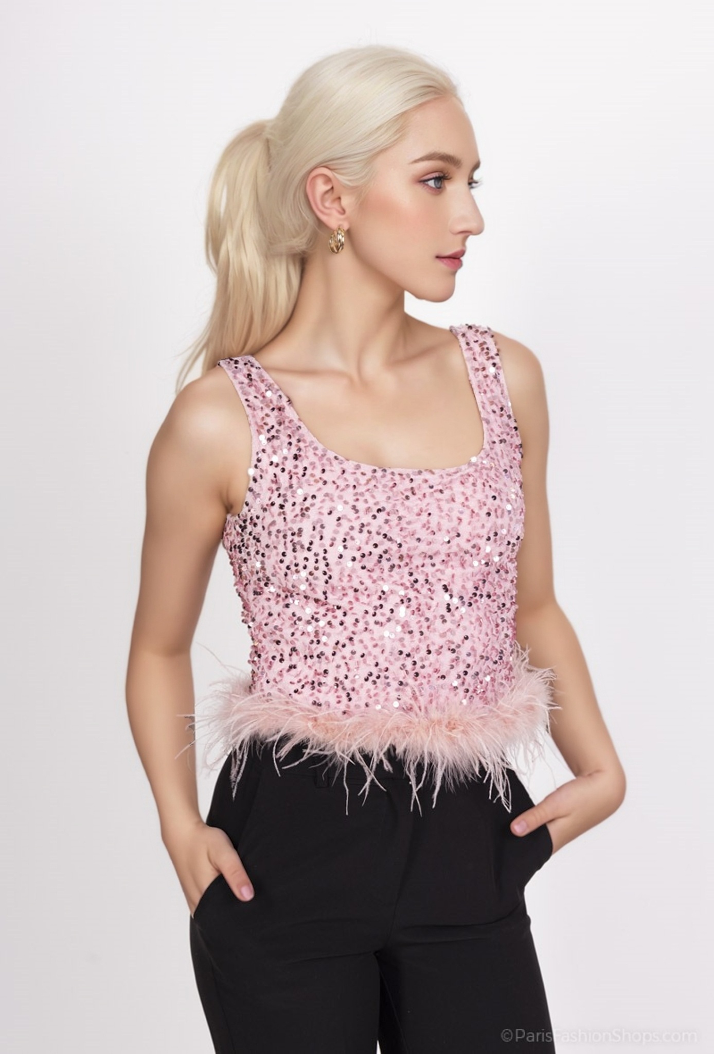 Wholesaler L8 - Glamorous sequin top for parties & celebrations
